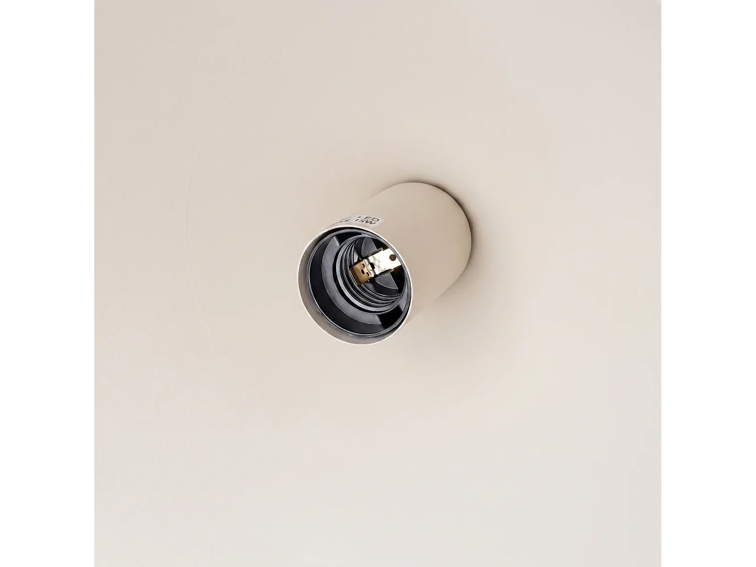 Lampes suspendues NOX moderne en acier - 1 sources lumineuses - L.40 x H.135 cm - beige