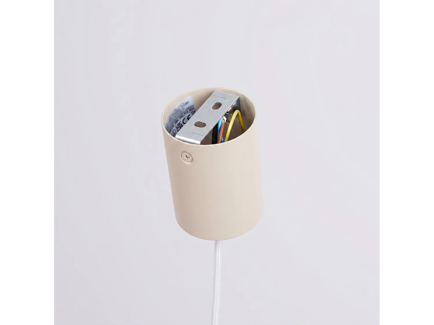 Lampes suspendues NOX moderne en acier - 1 sources lumineuses - L.40 x H.135 cm - beige