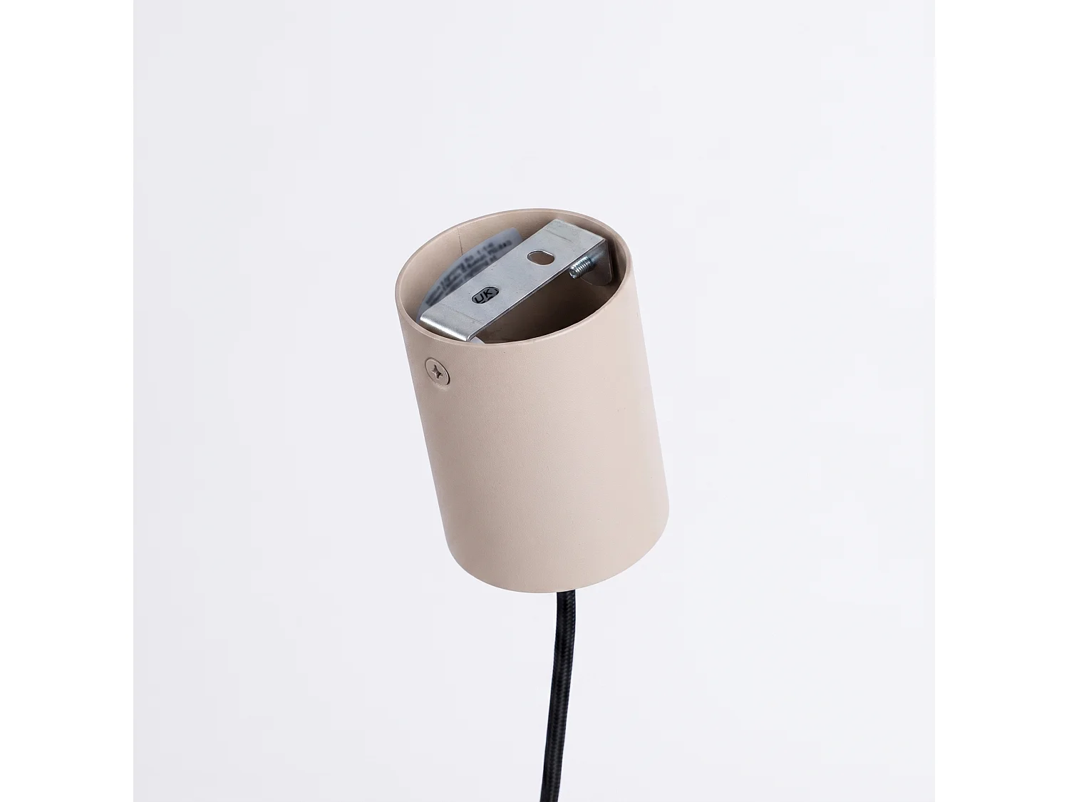 Lampe suspendue minimaliste en aluminium - 1 sources lumineuses - L.10 x H.125 cm - taupe