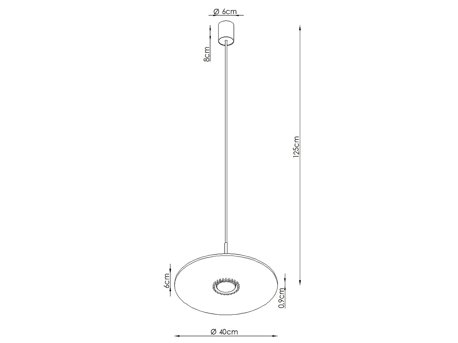 Hanglampen OVO minimalistisch van  - 1 lichtbronnen - L.40 x H.125 cm - bruin/beige