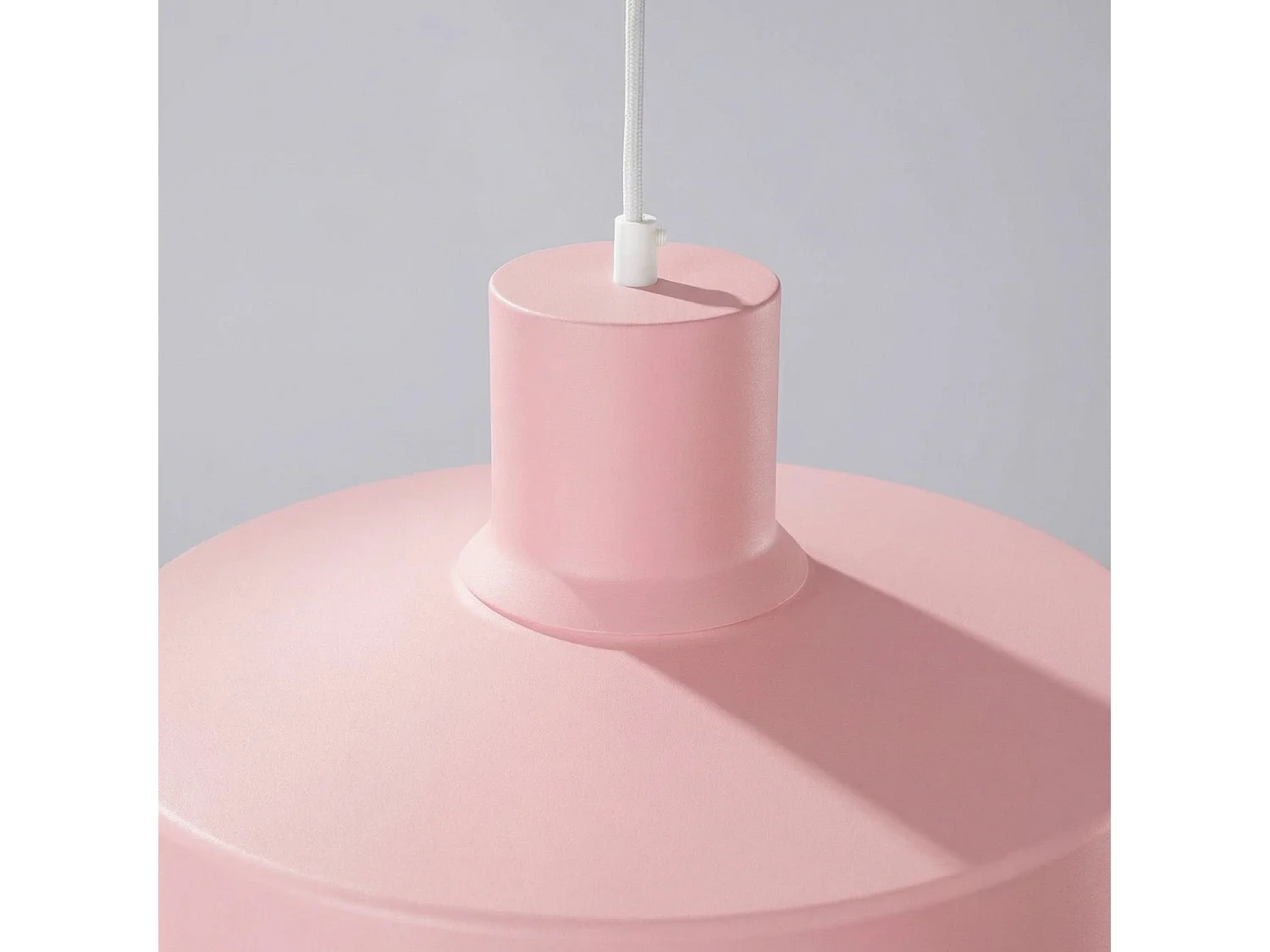 Lampe suspendue moderne en acier - 1 sources lumineuses - L.35 x H.120 cm - rose