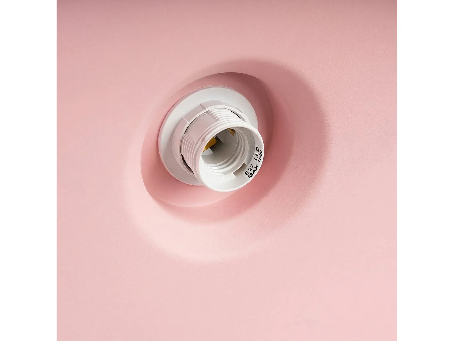Lampe suspendue moderne en acier - 1 sources lumineuses - L.35 x H.120 cm - rose