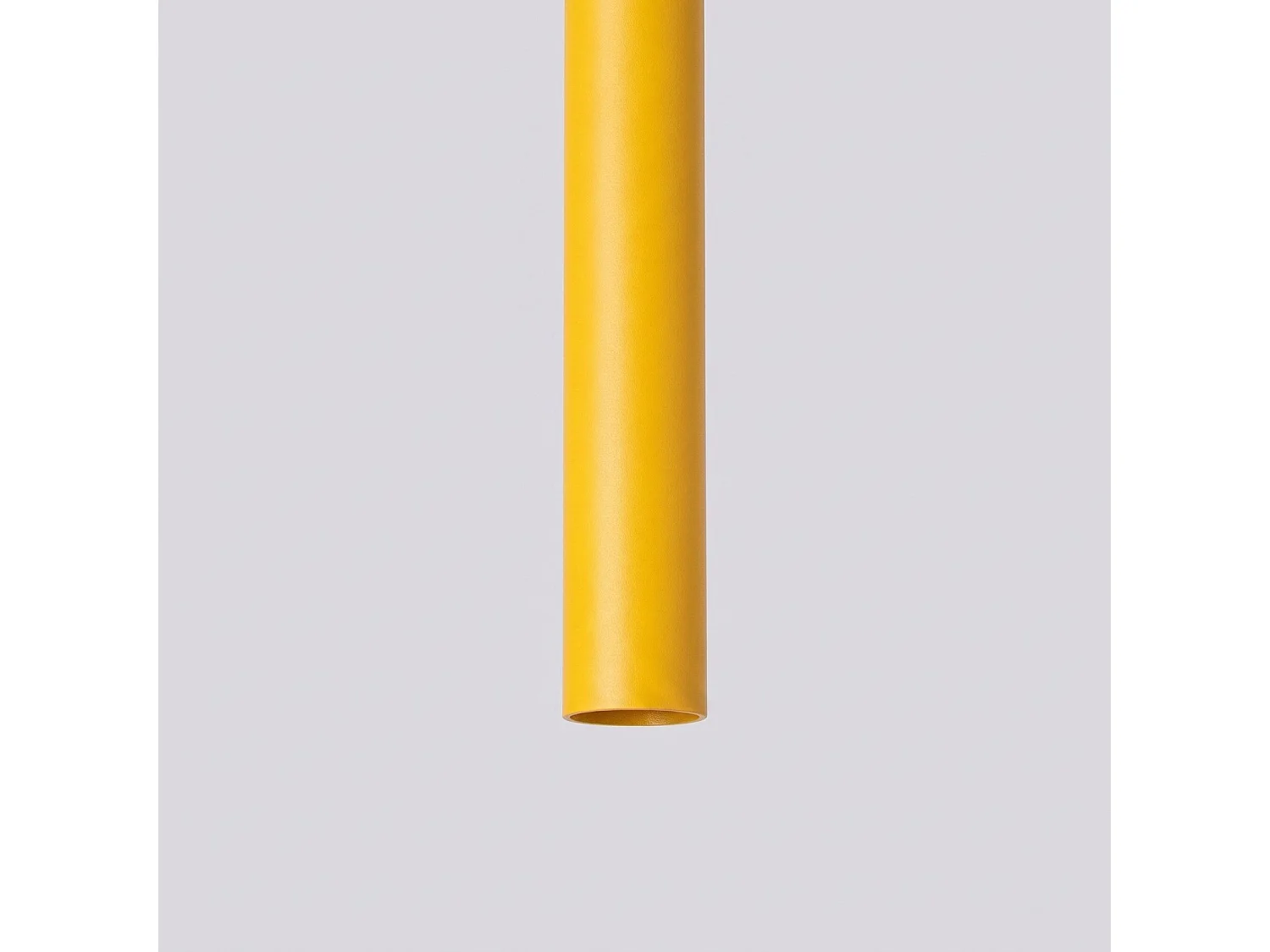 Lampe suspendue moderne en acier - 2 sources lumineuses - L.15 x H.118 cm - jaune