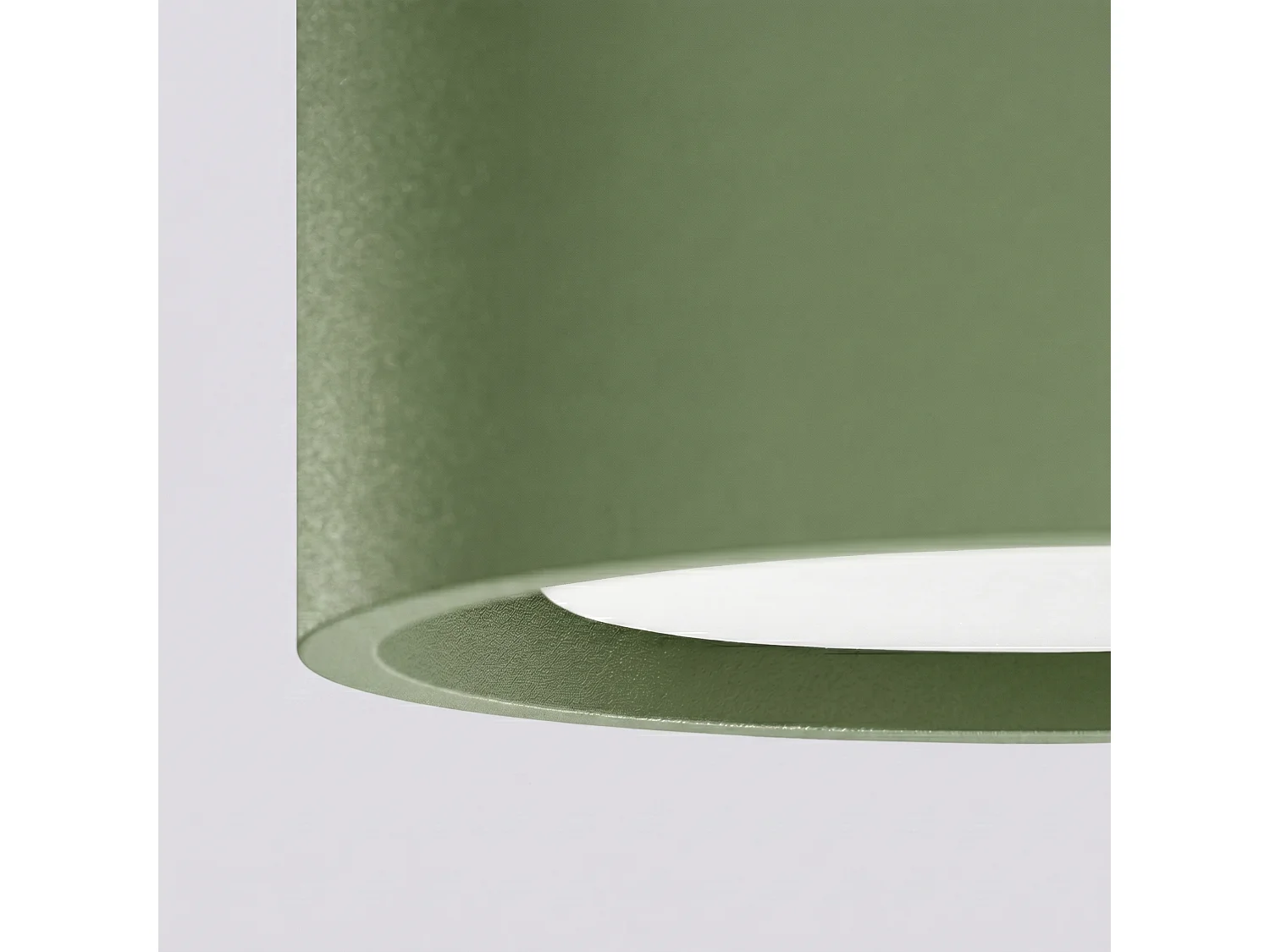 Plafonnier minimaliste en aluminium - 1 sources lumineuses - L.10 x H.6 cm - vert olive