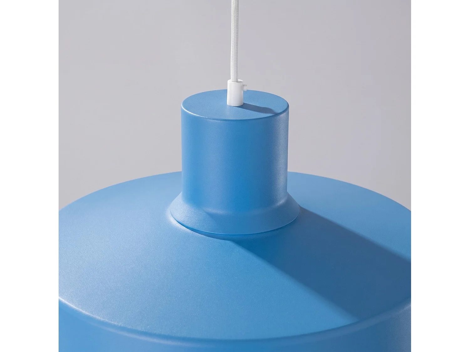Lampe suspendue moderne en acier - 1 sources lumineuses - L.35 x H.120 cm - bleu clair