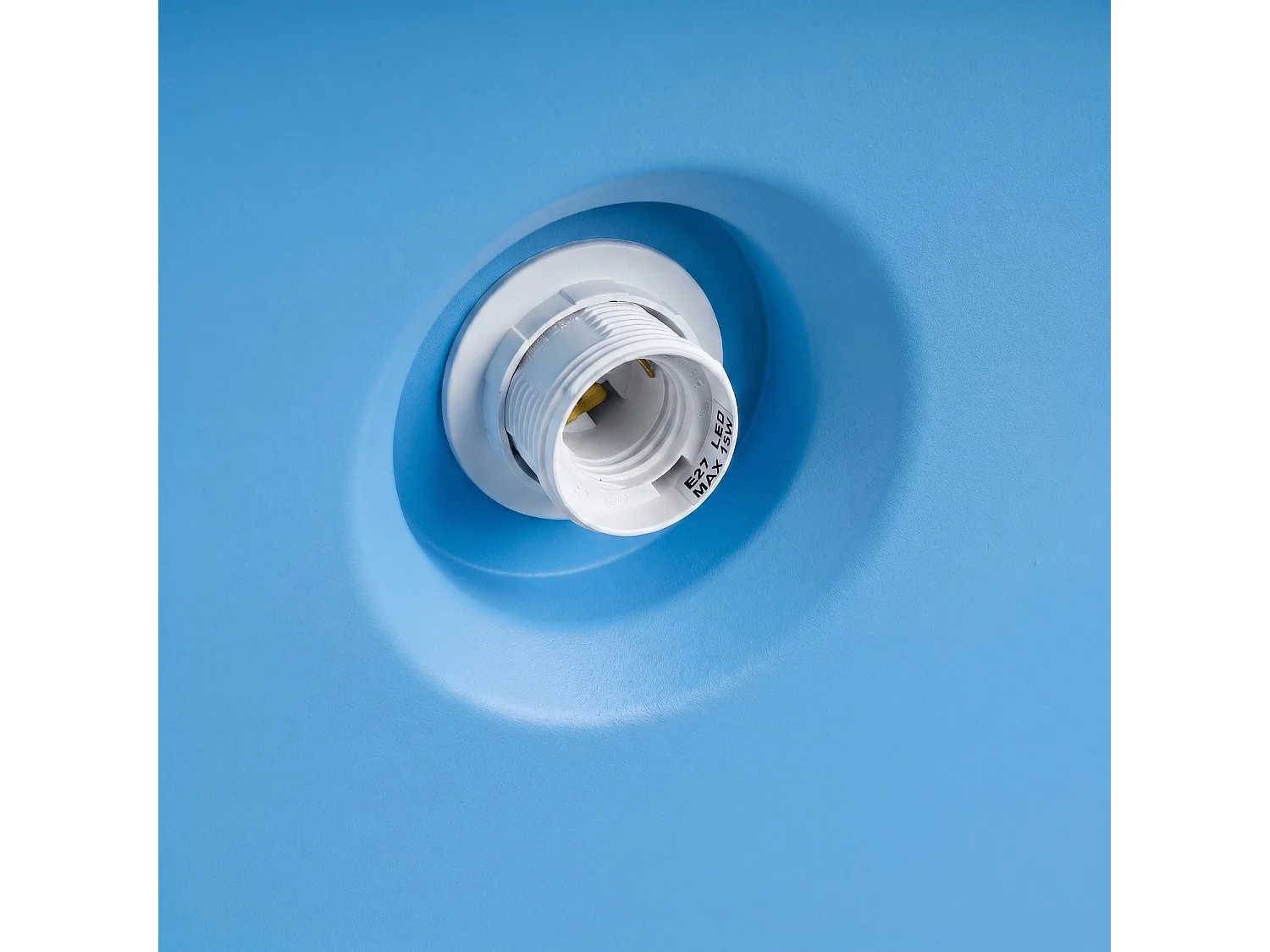 Lampe suspendue moderne en acier - 1 sources lumineuses - L.35 x H.120 cm - bleu clair