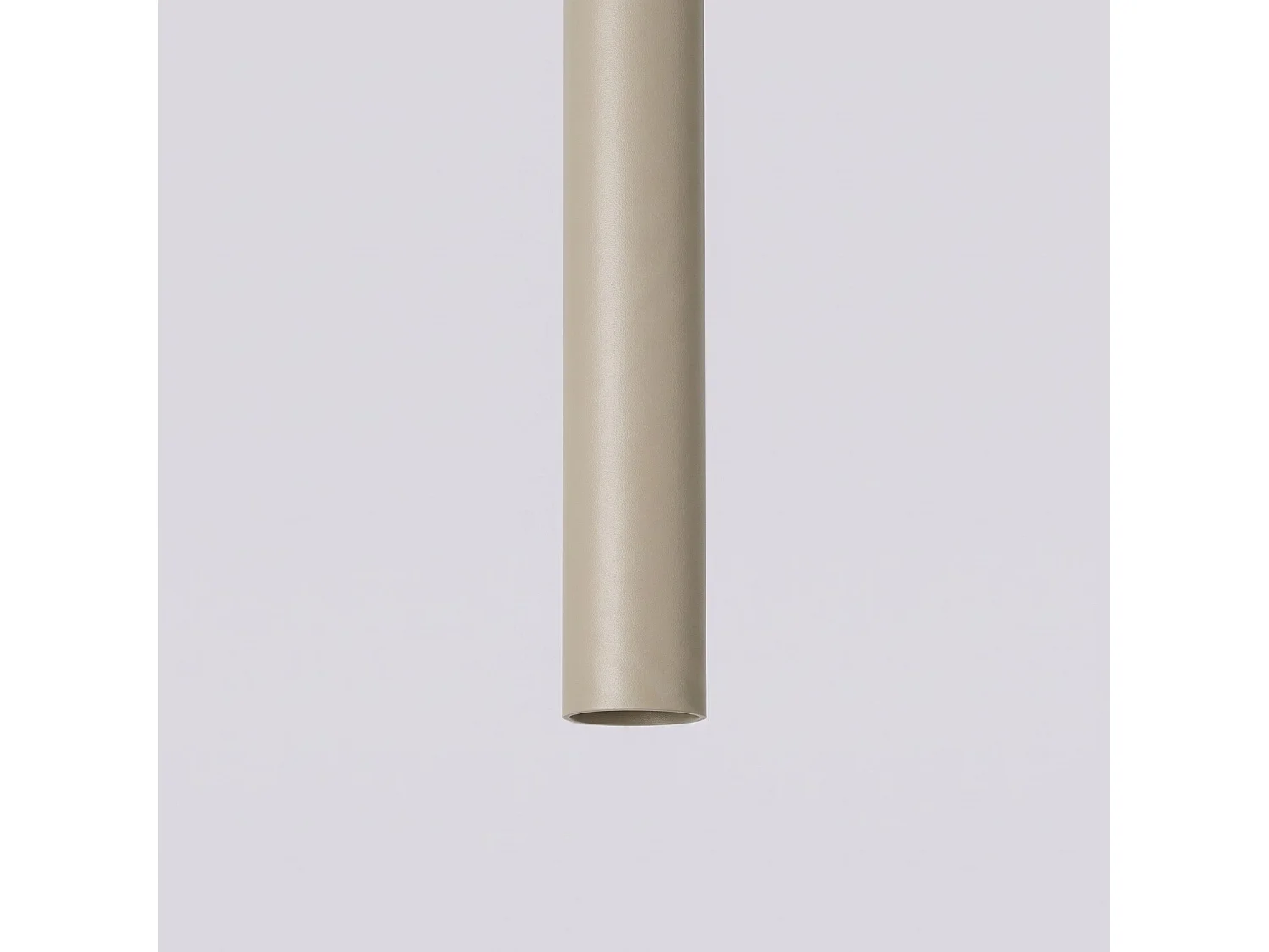 Lampe suspendue moderne en acier - 3 sources lumineuses - L.19,5 x H.115 cm - taupe