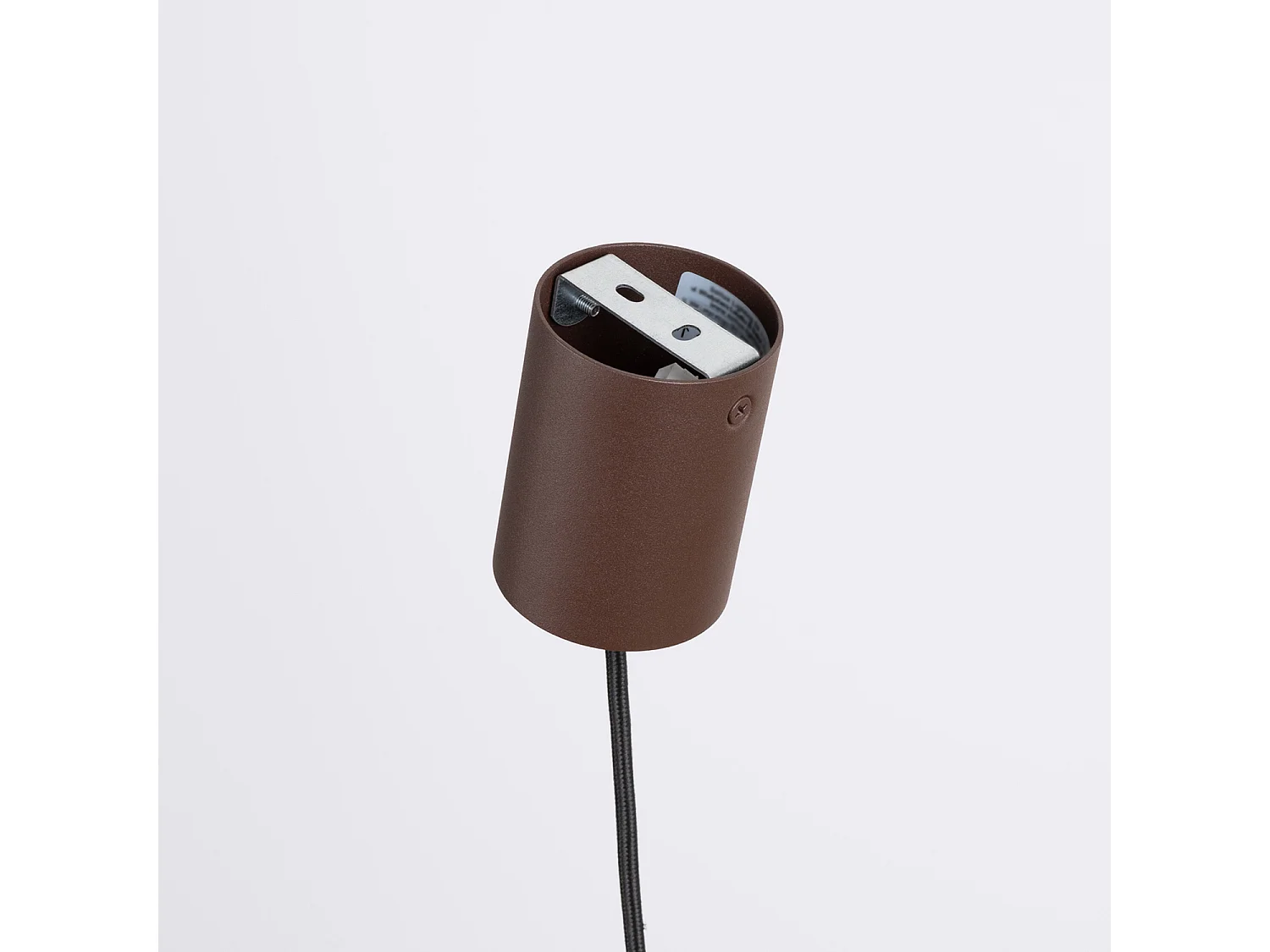 Lampe suspendue minimaliste en aluminium - 1 sources lumineuses - L.10 x H.125 cm - marron