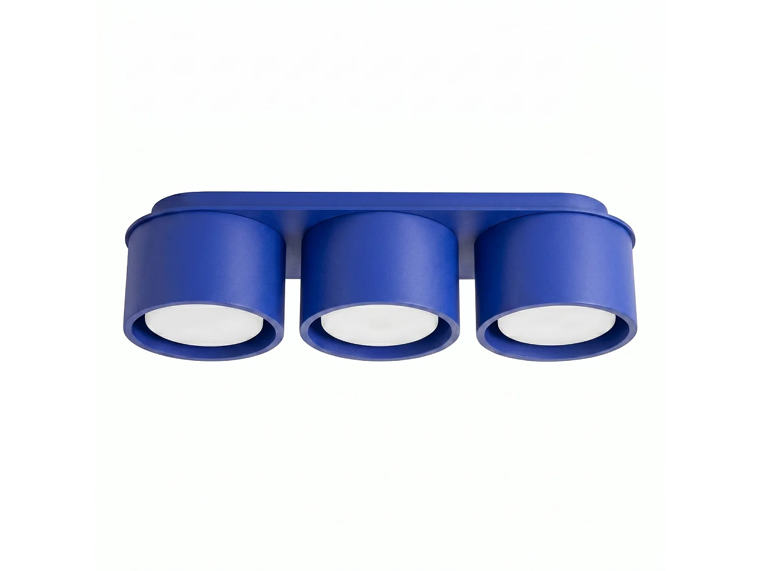 Plafonnier minimaliste en aluminium - 3 sources lumineuses - L.32,4 x H.8,2 cm - outremer