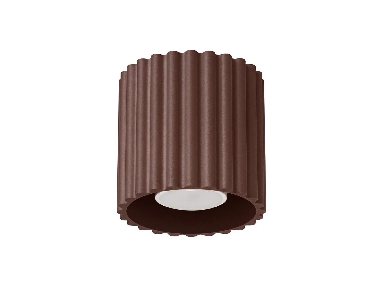 Plafonnier minimaliste en aluminium - 1 sources lumineuses - L.10 x H.10 cm - marron