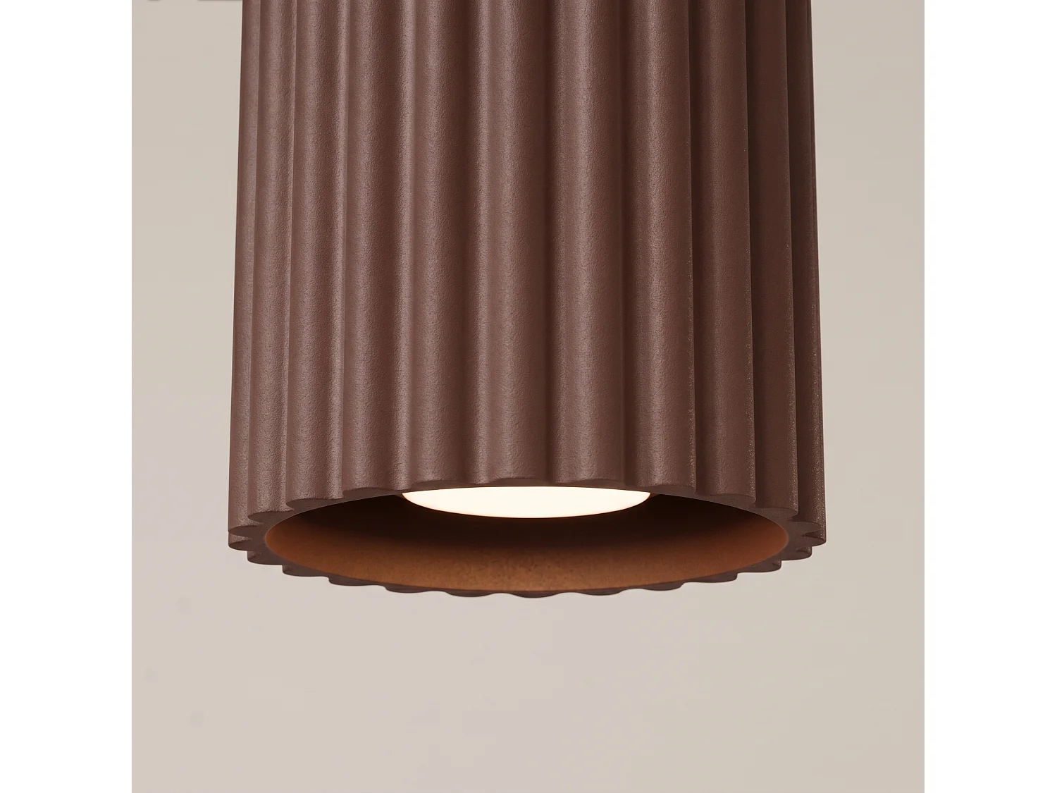 Plafonnier minimaliste en aluminium - 1 sources lumineuses - L.10 x H.10 cm - marron