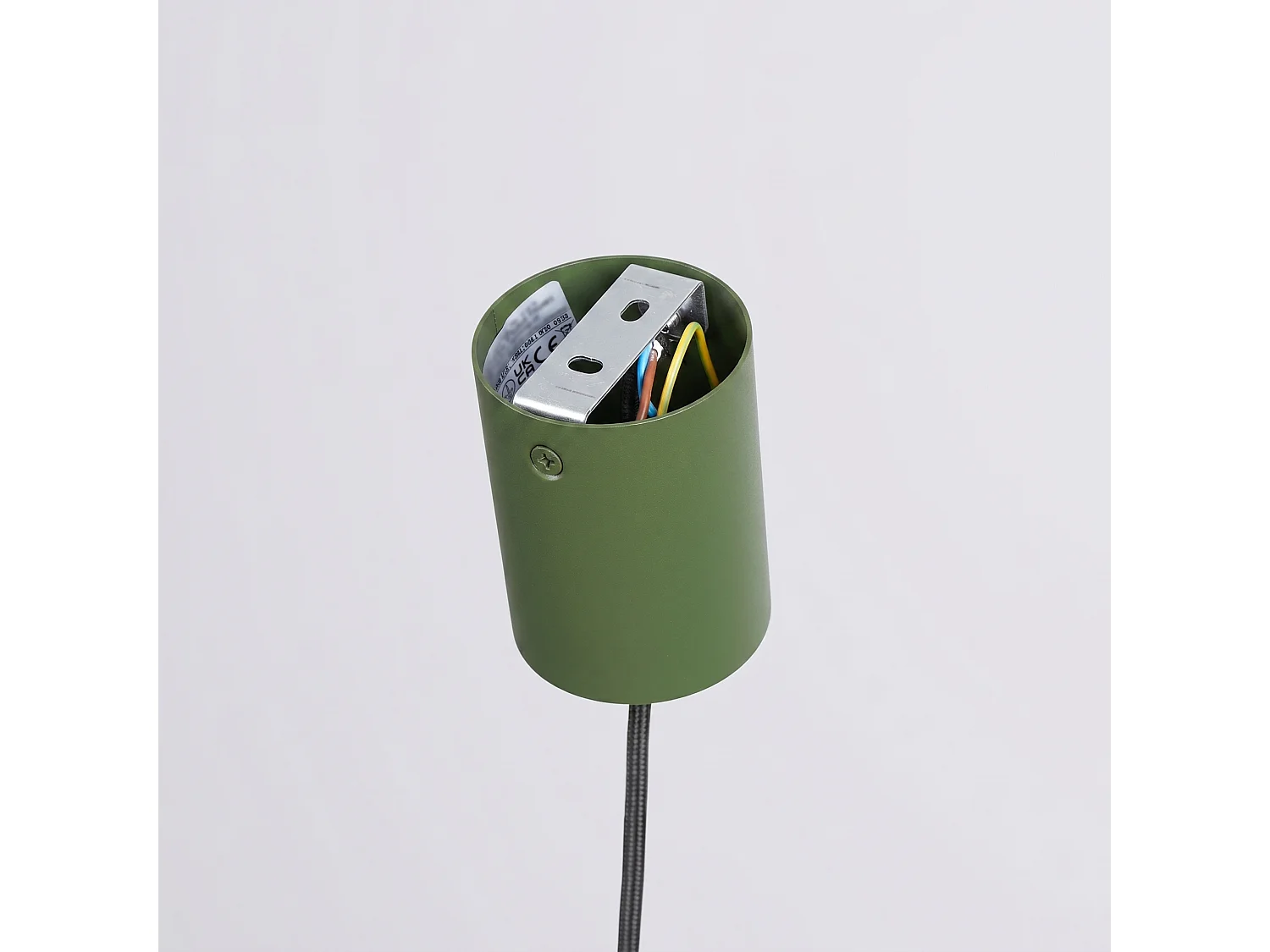 Lampes suspendues NOX moderne en acier - 1 sources lumineuses - L.40 x H.135 cm - vert olive