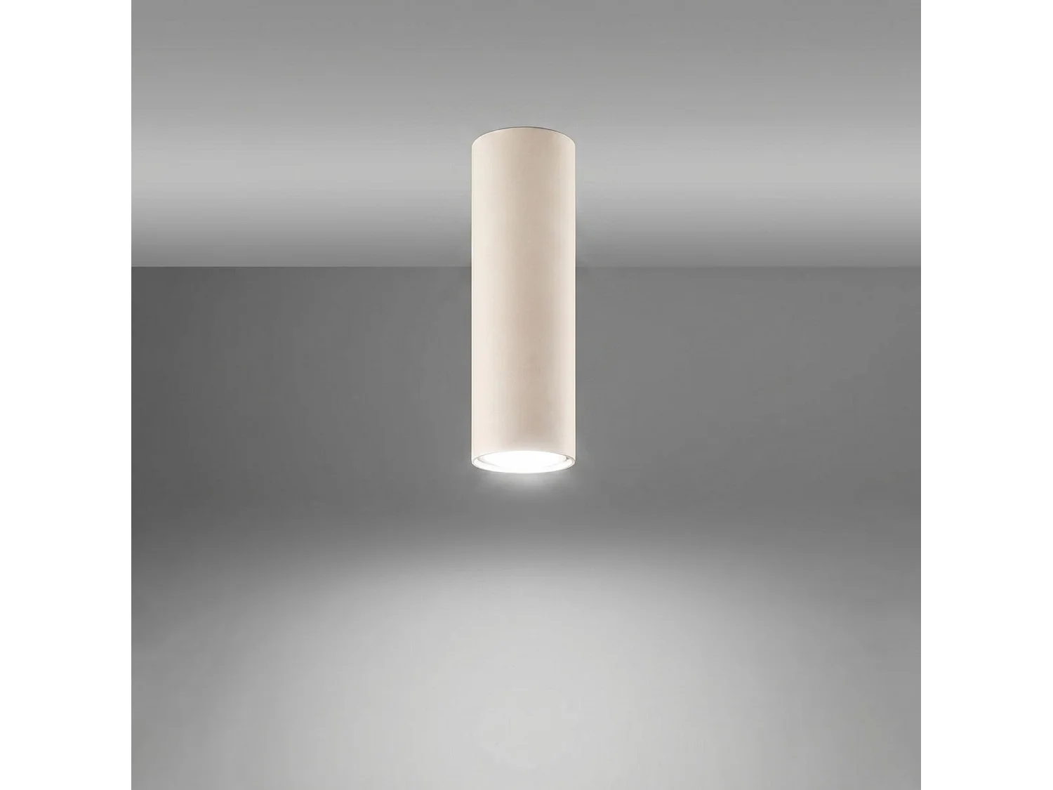 Plafondlampen LAGOS modern van  - 1 lichtbronnen - L.6 x H.20 cm - beige
