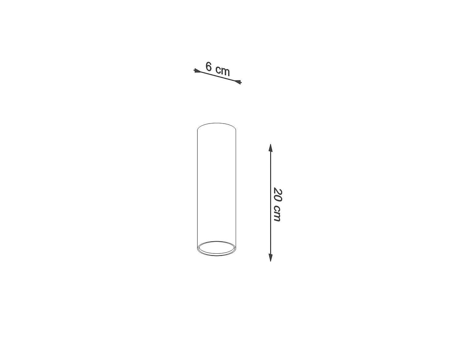 Plafondlampen LAGOS modern van  - 1 lichtbronnen - L.6 x H.20 cm - beige