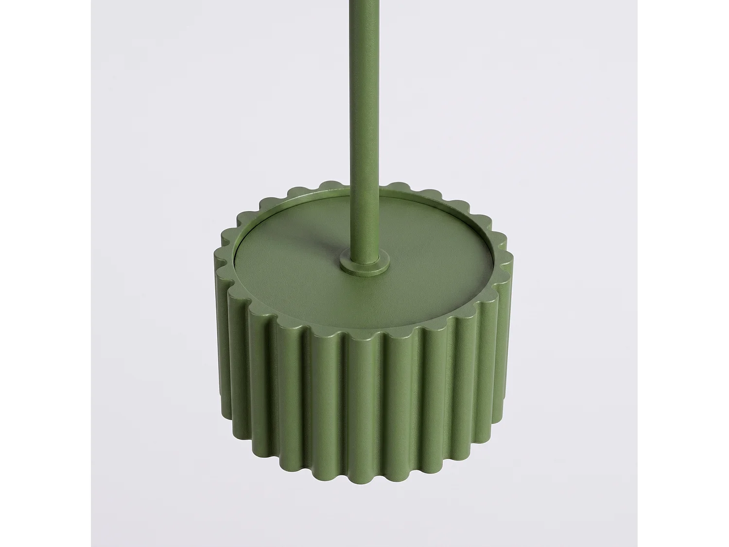 Lampe suspendue minimaliste en aluminium - 1 sources lumineuses - L.10 x H.125 cm - vert olive