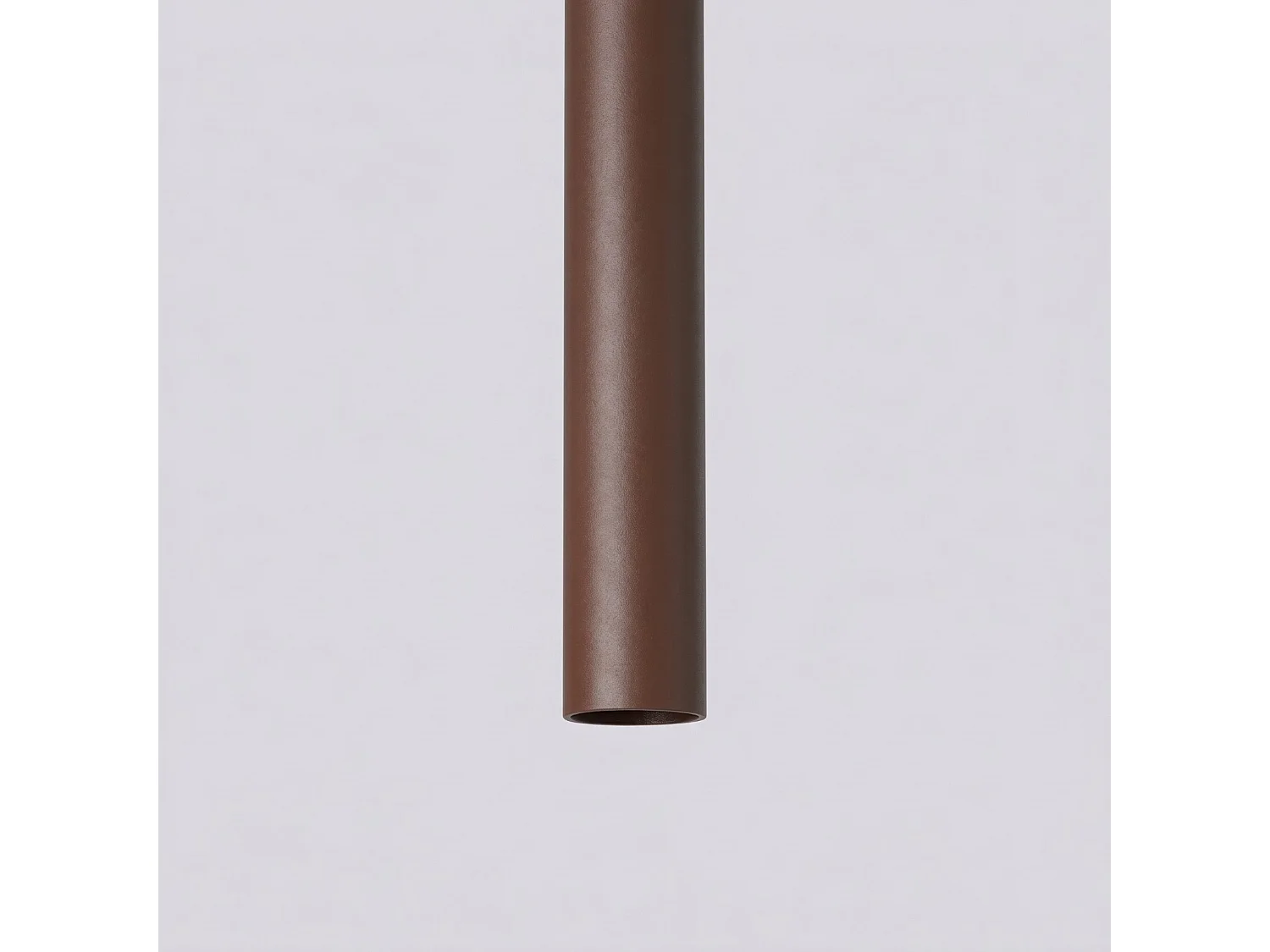 Lampe suspendue moderne en acier - 3 sources lumineuses - L.19,5 x H.115 cm - marron