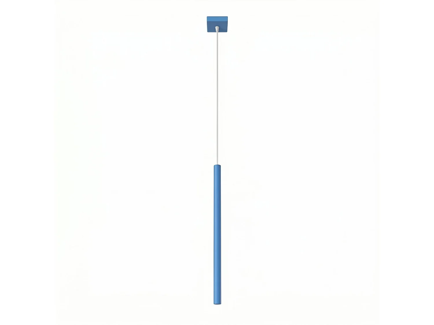 Lampe suspendue moderne en acier - 1 sources lumineuses - L.8 x H.120 cm - bleu clair