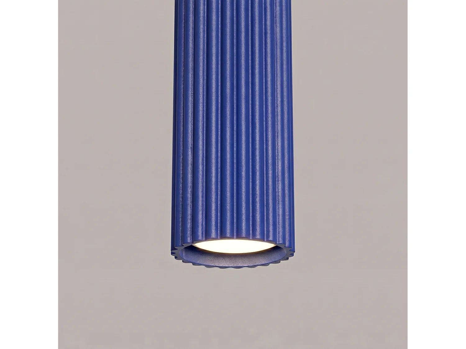 Lampe suspendue minimaliste en aluminium - 1 sources lumineuses - L.8 x H.118 cm - outremer