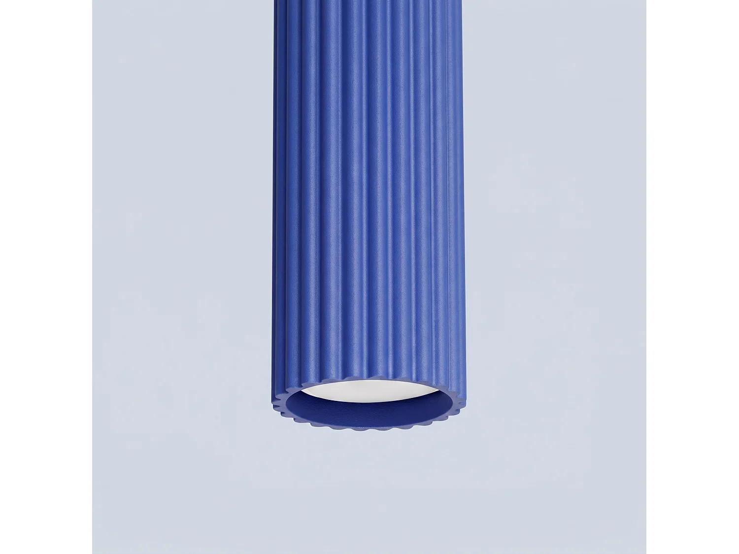 Lampe suspendue minimaliste en aluminium - 1 sources lumineuses - L.8 x H.118 cm - outremer