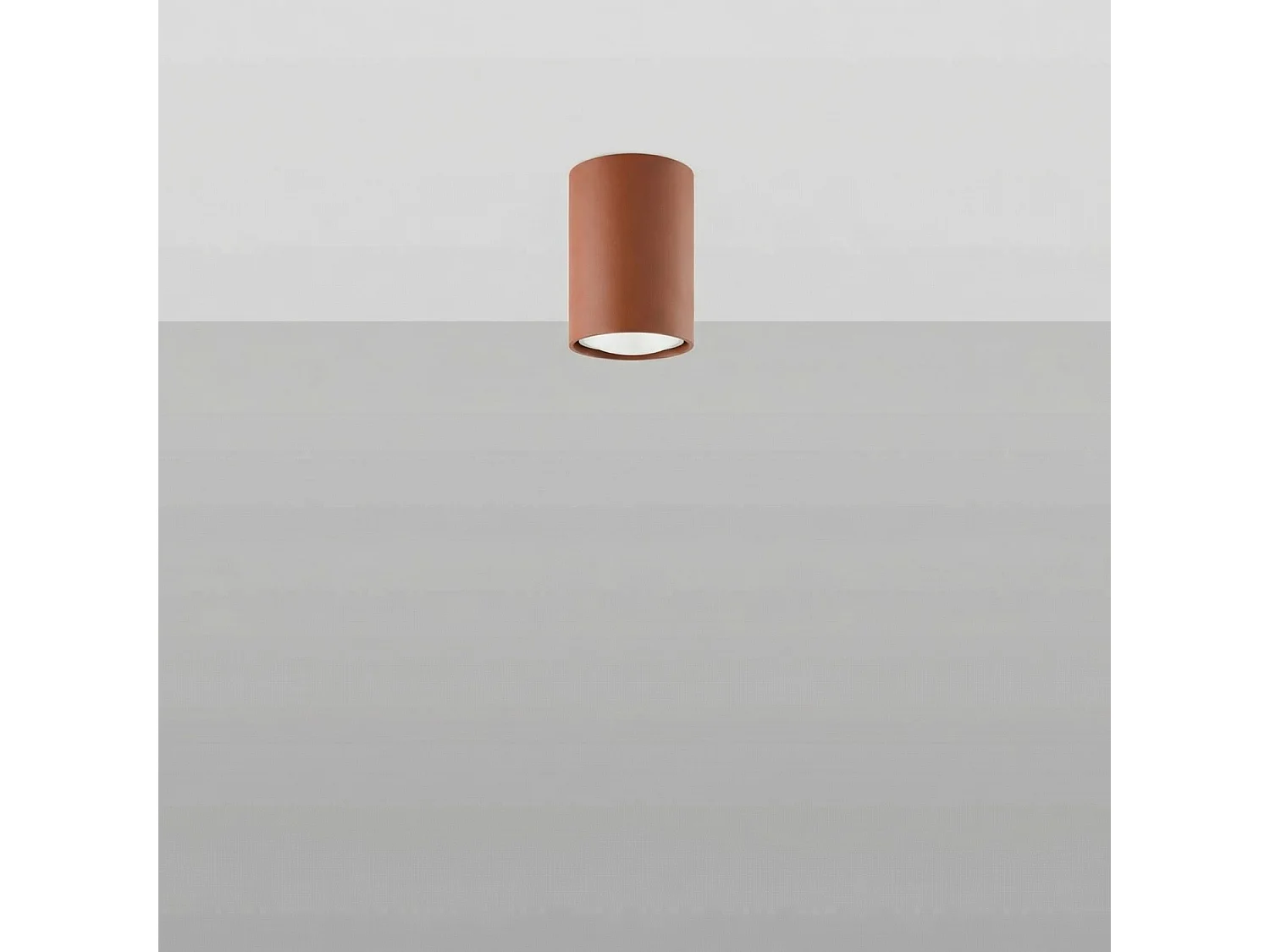 Plafondlampen LAGOS modern van  - 1 lichtbronnen - L.6 x H.10 cm - rode oker