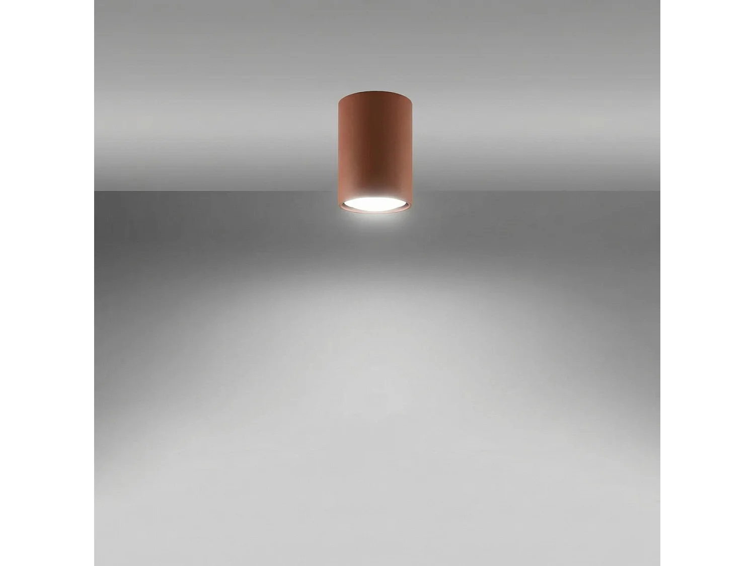 Plafondlampen LAGOS modern van  - 1 lichtbronnen - L.6 x H.10 cm - rode oker