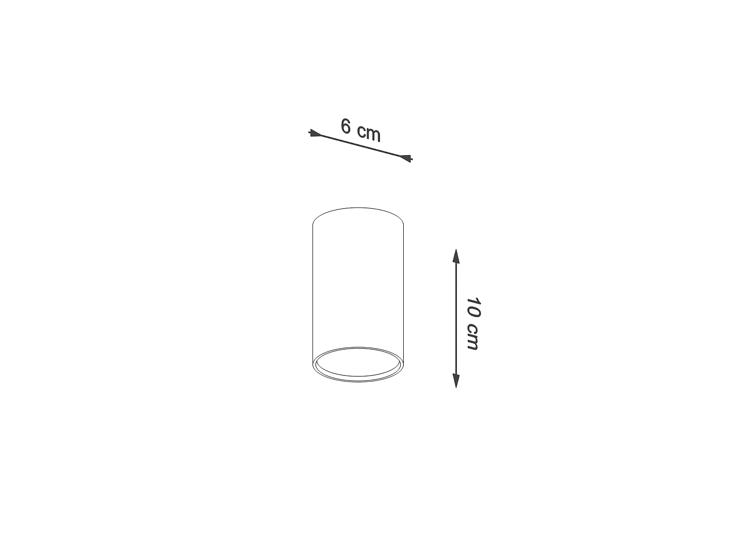 Plafondlampen LAGOS modern van  - 1 lichtbronnen - L.6 x H.10 cm - rode oker