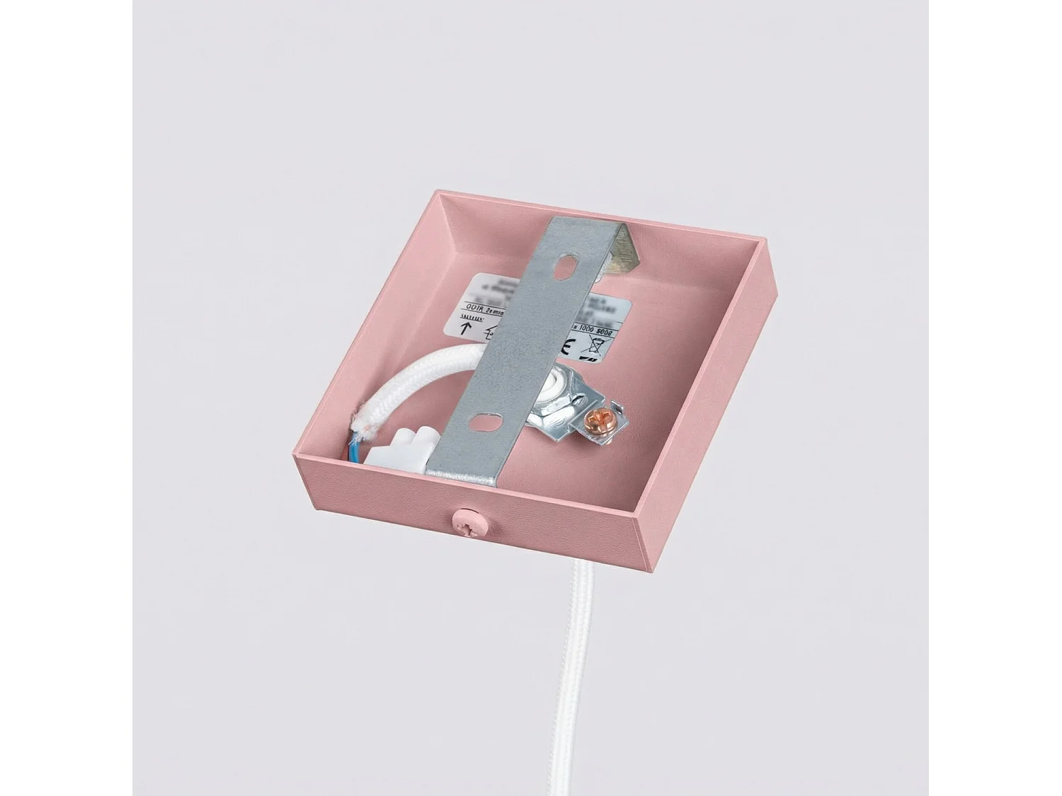 Lampe suspendue minimaliste en aluminium - 1 sources lumineuses - L.8 x H.118 cm - rose