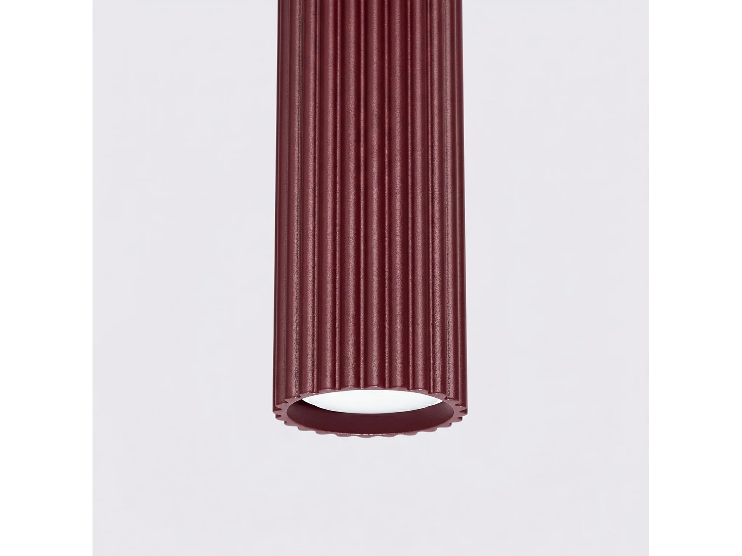 Lampe suspendue minimaliste en aluminium - 1 sources lumineuses - L.8 x H.118 cm - bordeaux