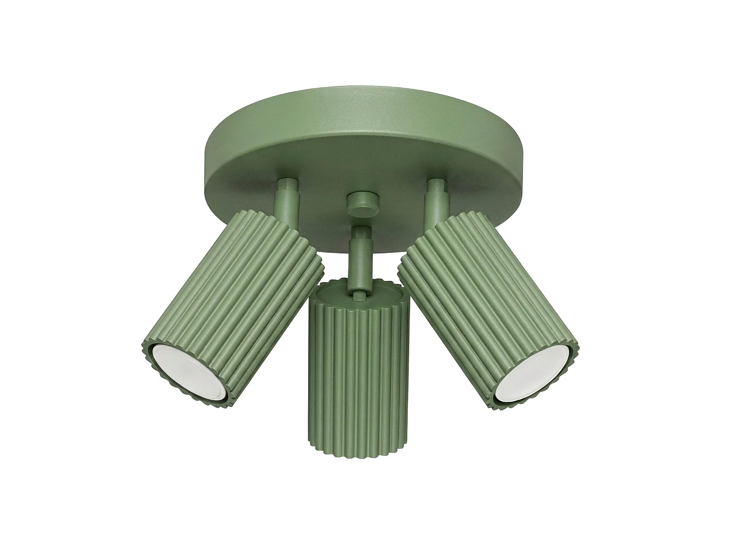 Plafonnier minimaliste en aluminium - 3 sources lumineuses - L.19,5 x H.18 cm - sauge