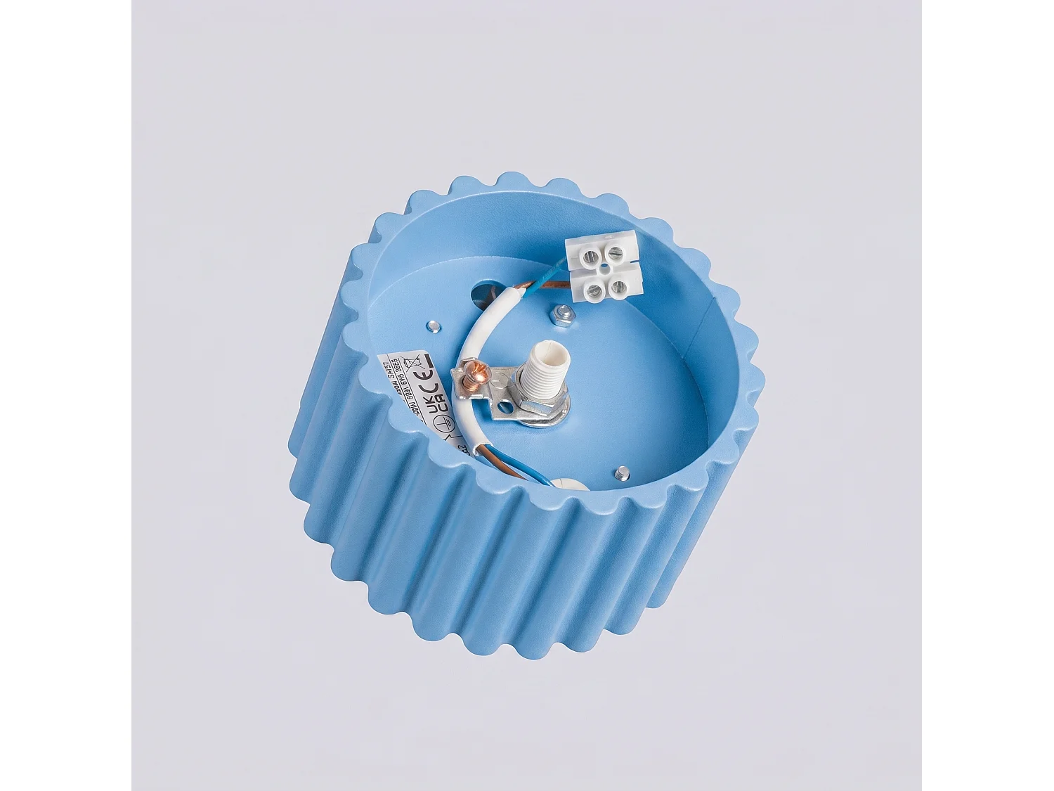 Plafonnier minimaliste en aluminium - 1 sources lumineuses - L.10 x H.6 cm - bleu clair