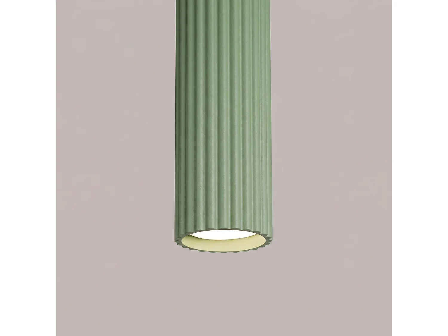 Lampe suspendue minimaliste en aluminium - 1 sources lumineuses - L.8 x H.118 cm - sauge