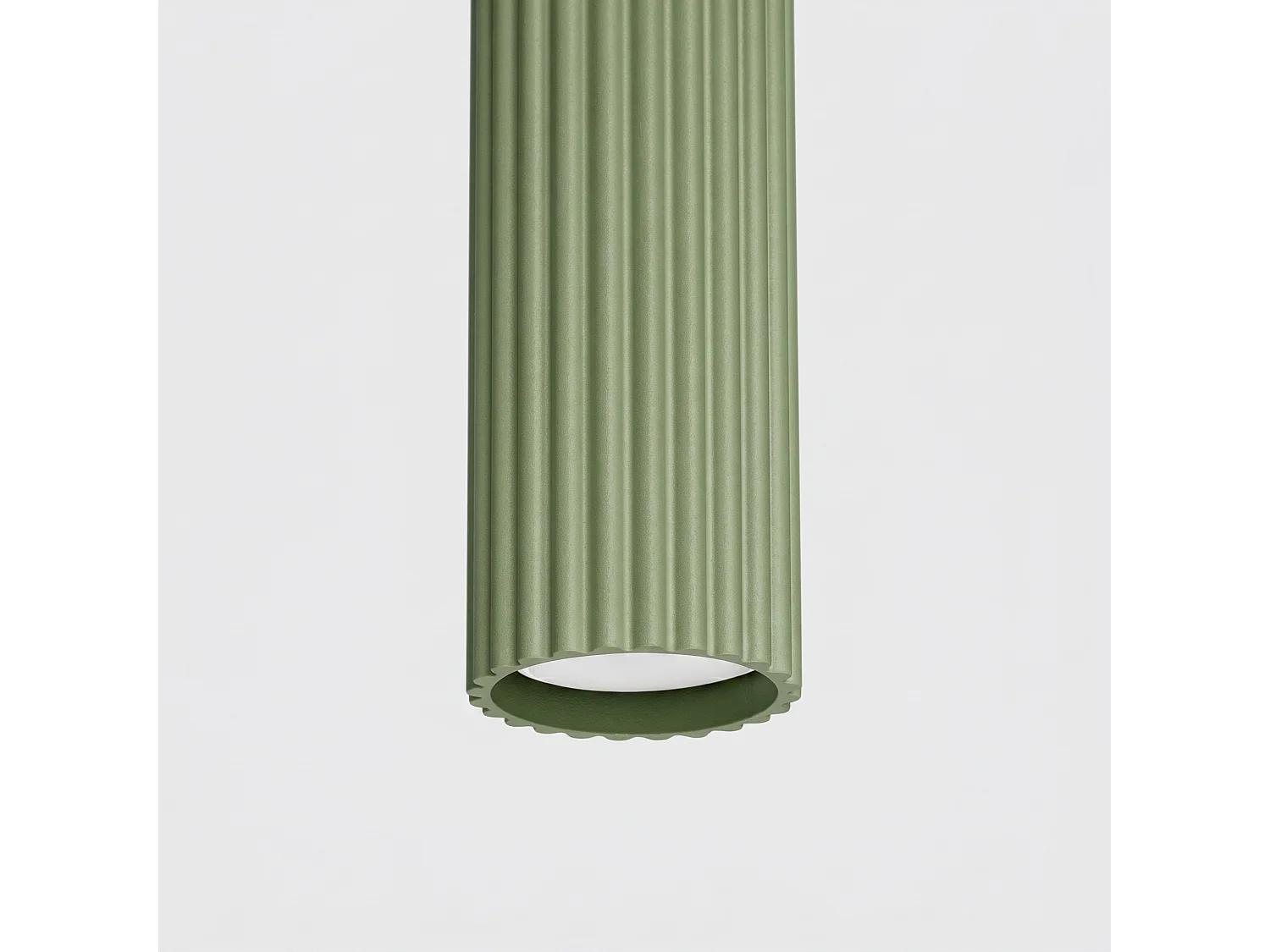 Lampe suspendue minimaliste en aluminium - 1 sources lumineuses - L.8 x H.118 cm - sauge
