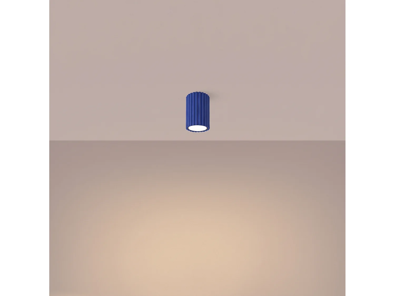 Plafonnier minimaliste en aluminium - 1 sources lumineuses - L.6,5 x H.10 cm - outremer