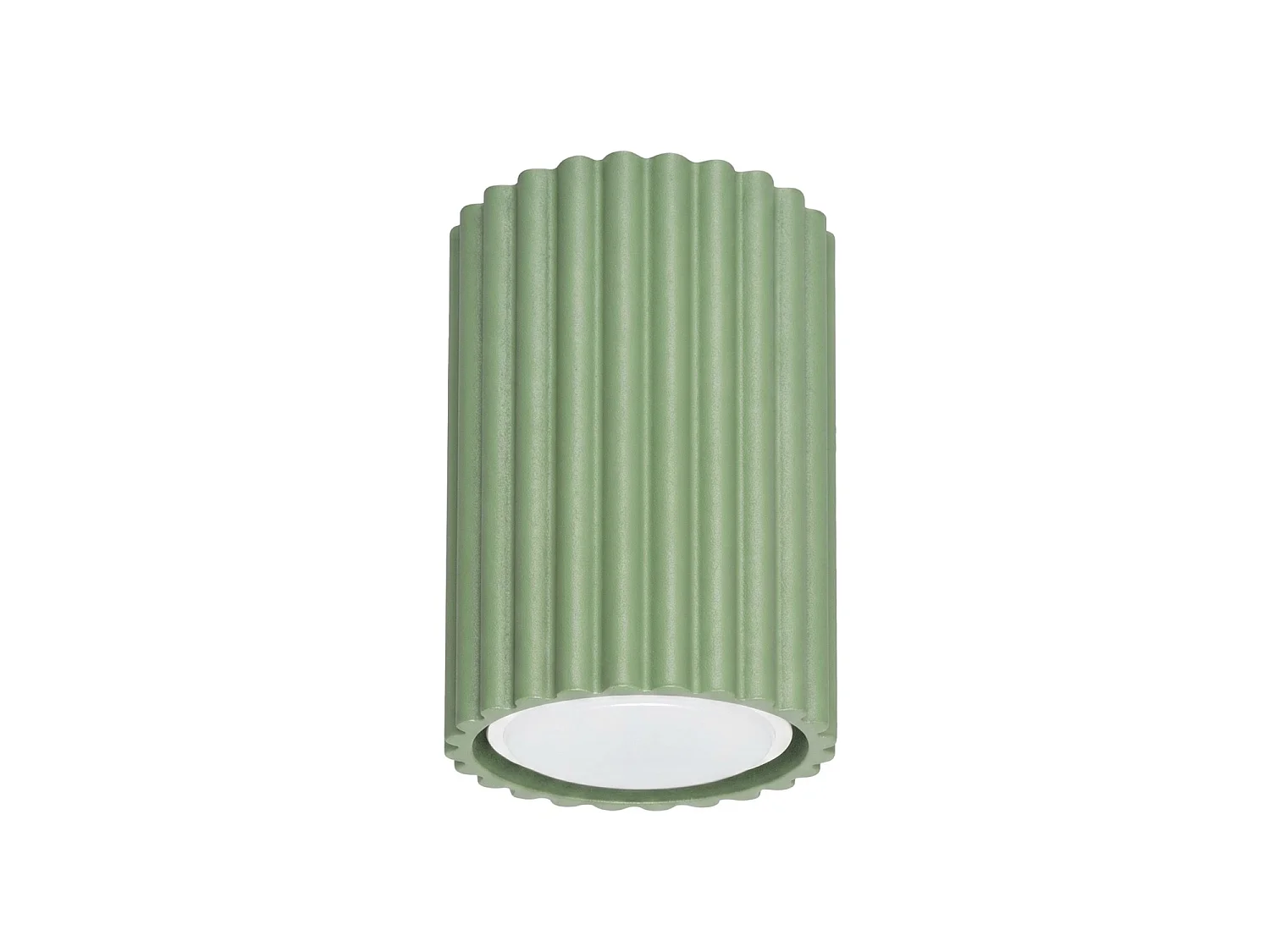 Plafonnier minimaliste en aluminium - 1 sources lumineuses - L.6,5 x H.10 cm - sauge