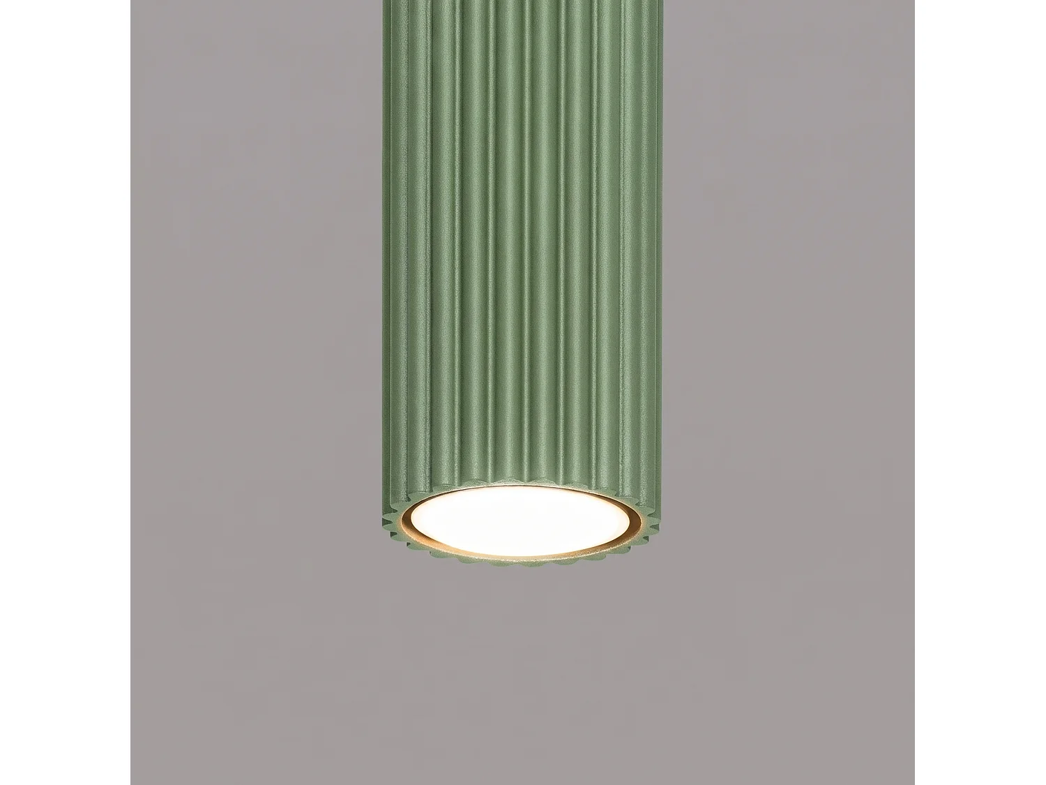 Plafonnier minimaliste en aluminium - 1 sources lumineuses - L.6,5 x H.10 cm - sauge