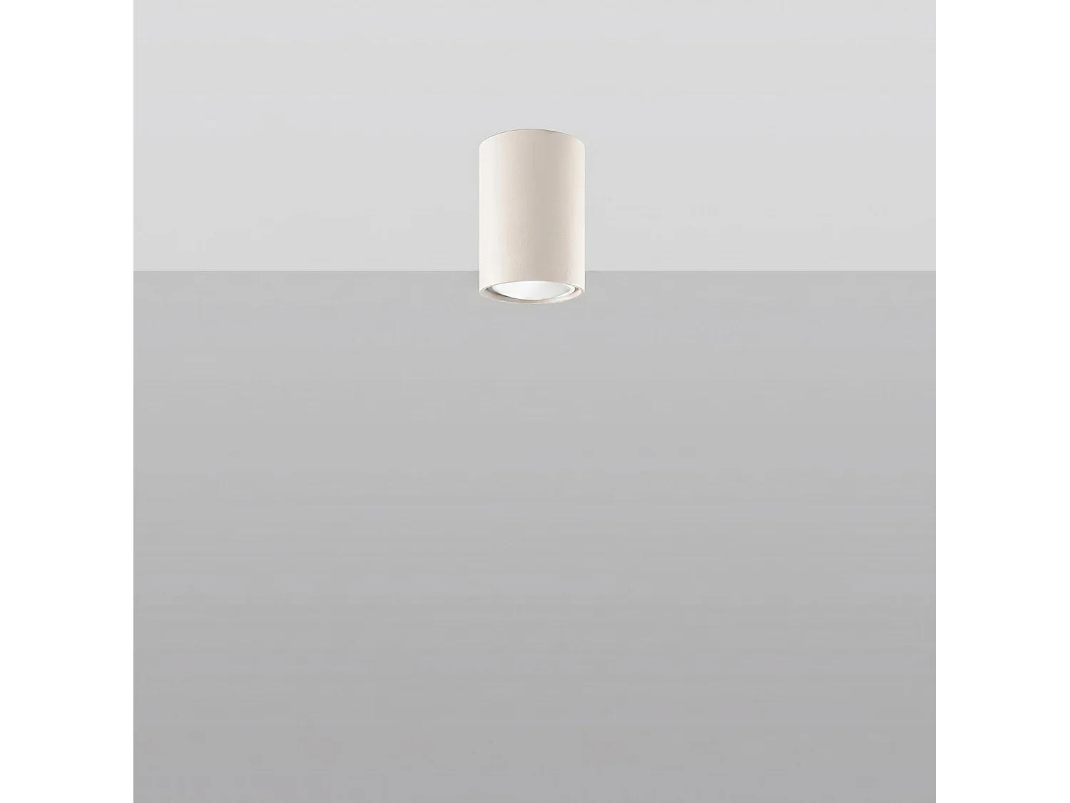 Plafondlampen LAGOS modern van  - 1 lichtbronnen - L.6 x H.10 cm - beige