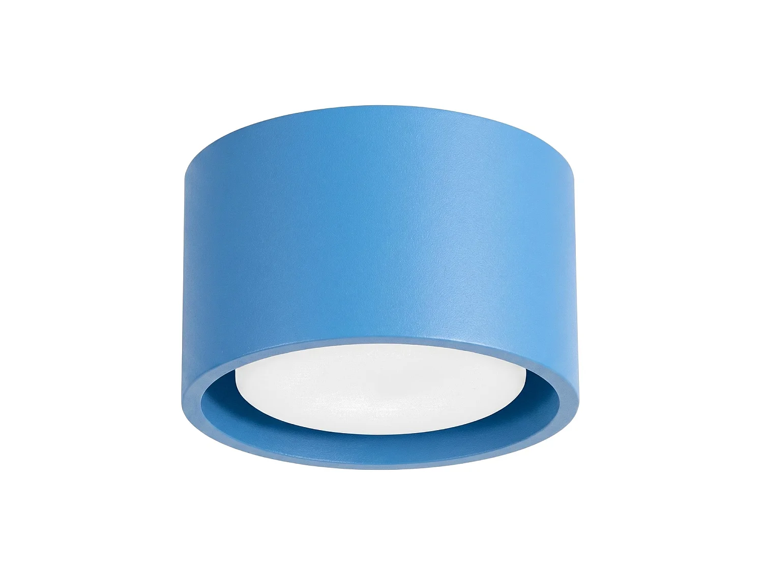 Plafonnier minimaliste en aluminium - 1 sources lumineuses - L.10 x H.6 cm - bleu clair