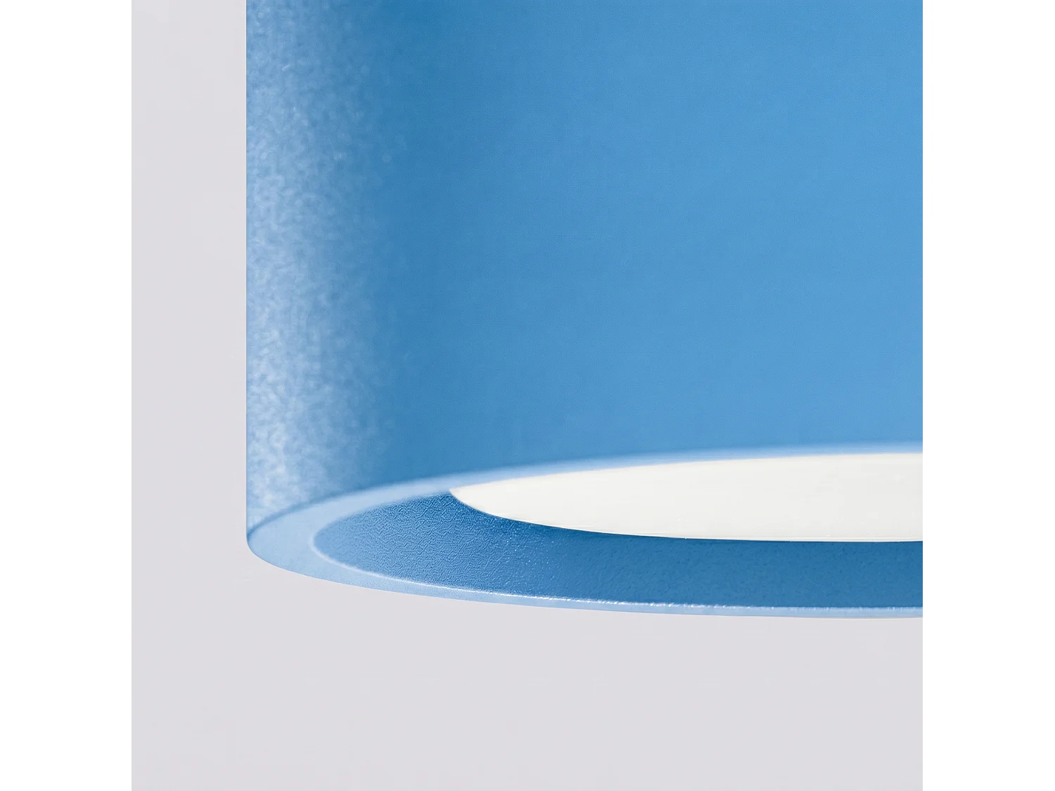 Plafonnier minimaliste en aluminium - 1 sources lumineuses - L.10 x H.6 cm - bleu clair
