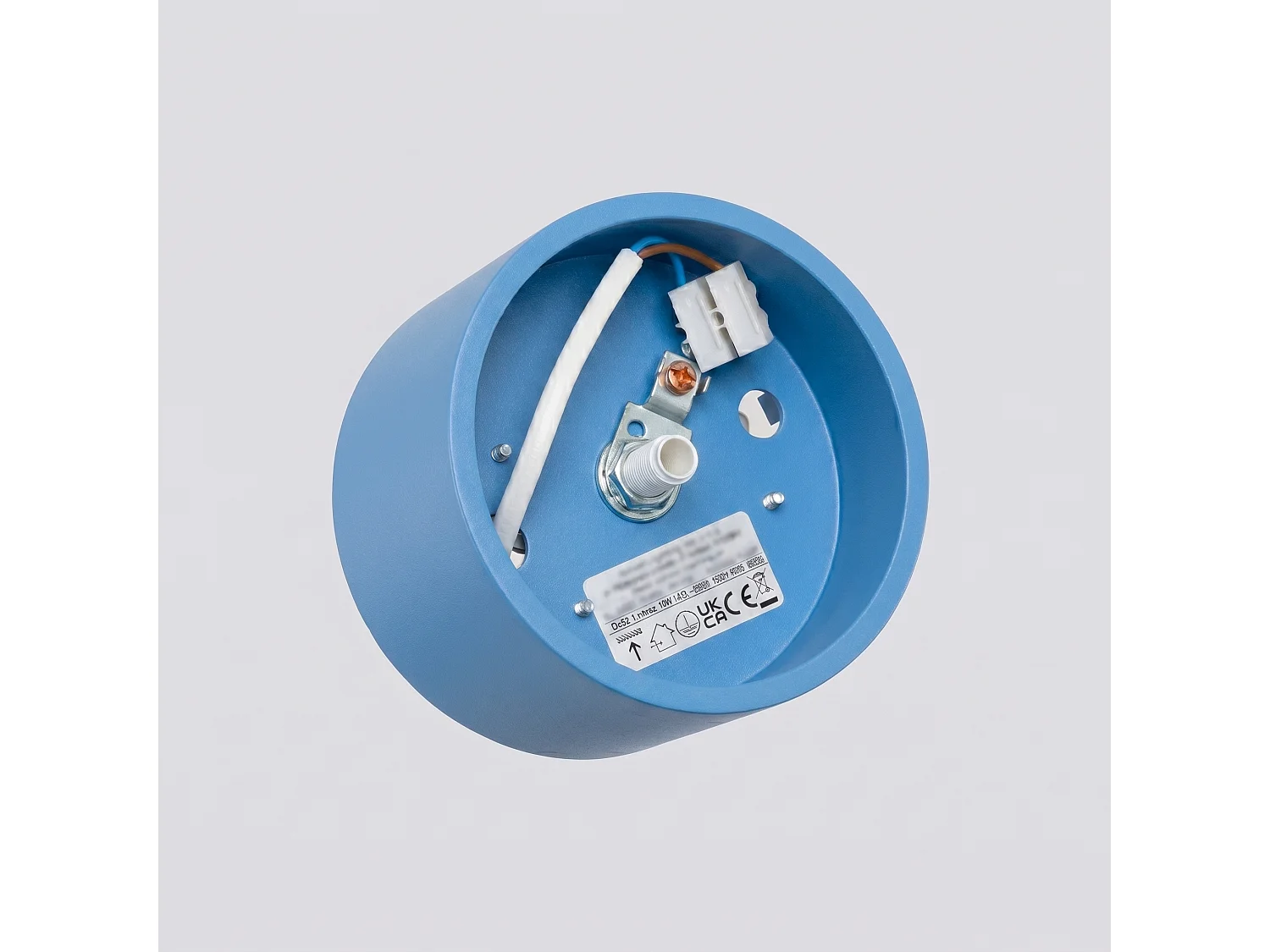 Plafonnier minimaliste en aluminium - 1 sources lumineuses - L.10 x H.6 cm - bleu clair