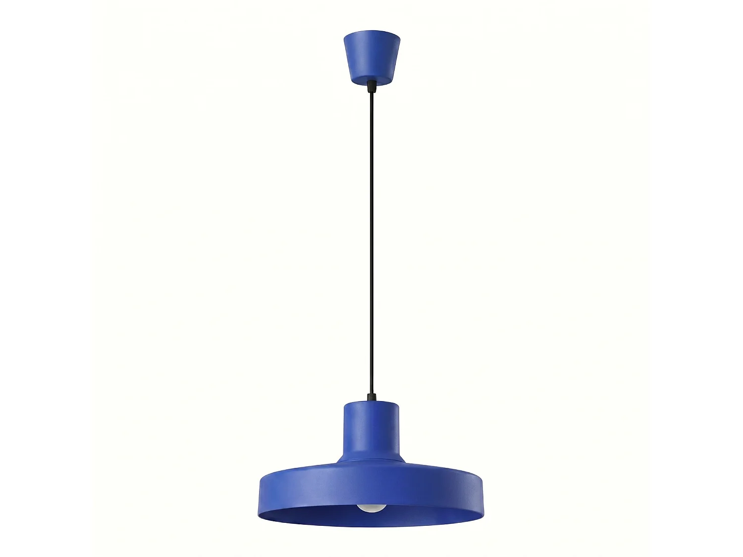 Lampe suspendue moderne en acier - 1 sources lumineuses - L.35 x H.120 cm - outremer