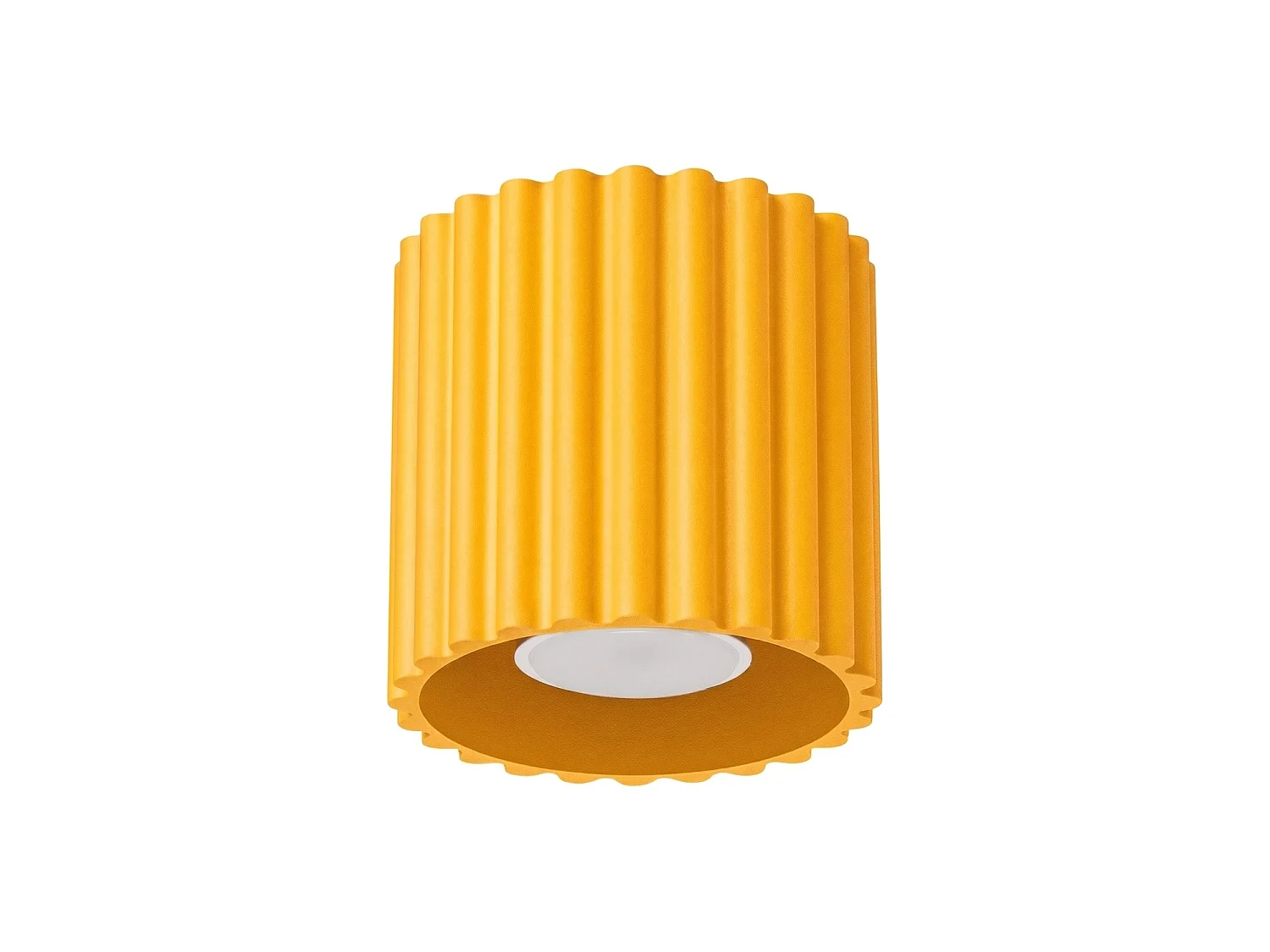 Plafonnier minimaliste en aluminium - 1 sources lumineuses - L.10 x H.10 cm - jaune