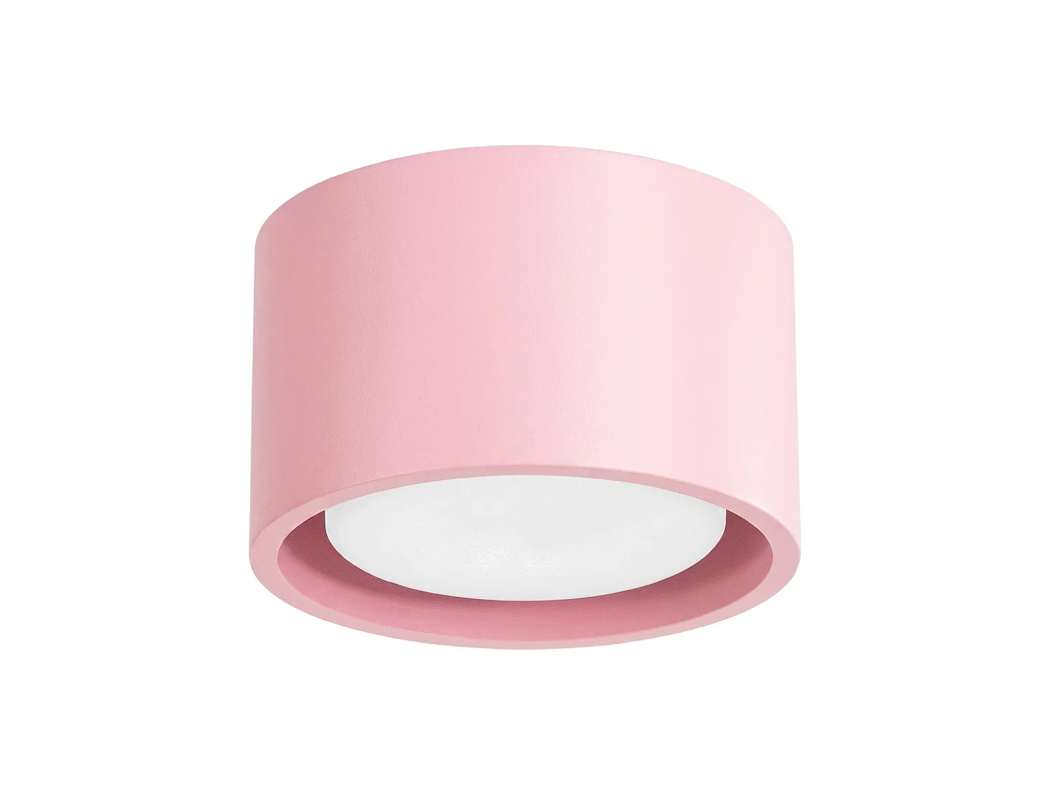Plafonnier minimaliste en aluminium - 1 sources lumineuses - L.10 x H.6 cm - rose