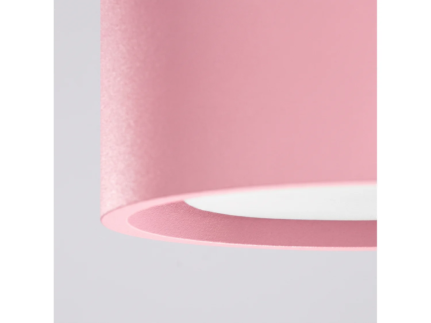 Plafonnier minimaliste en aluminium - 1 sources lumineuses - L.10 x H.6 cm - rose