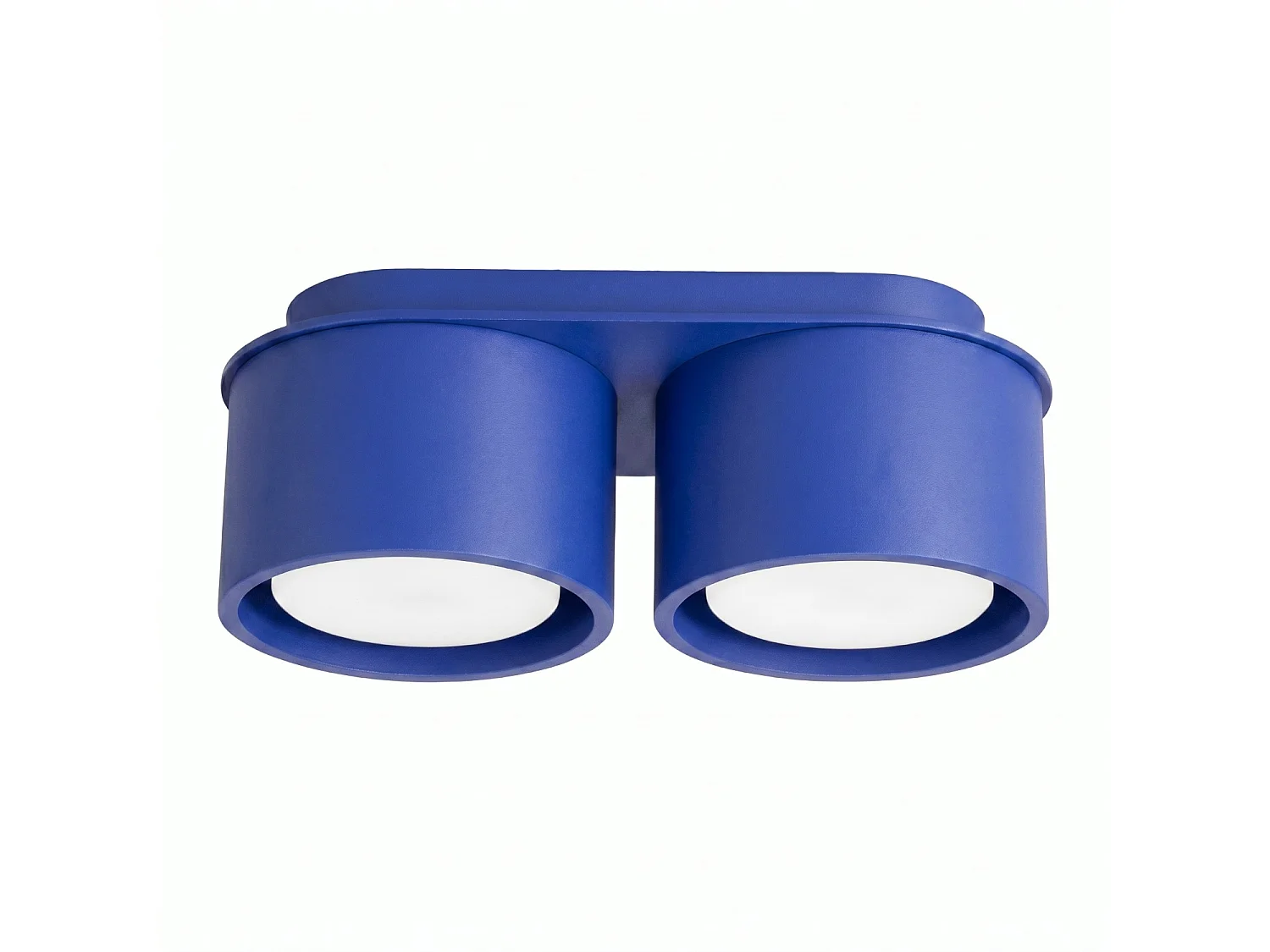 Plafonnier minimaliste en aluminium - 2 sources lumineuses - L.21 x H.8 cm - outremer