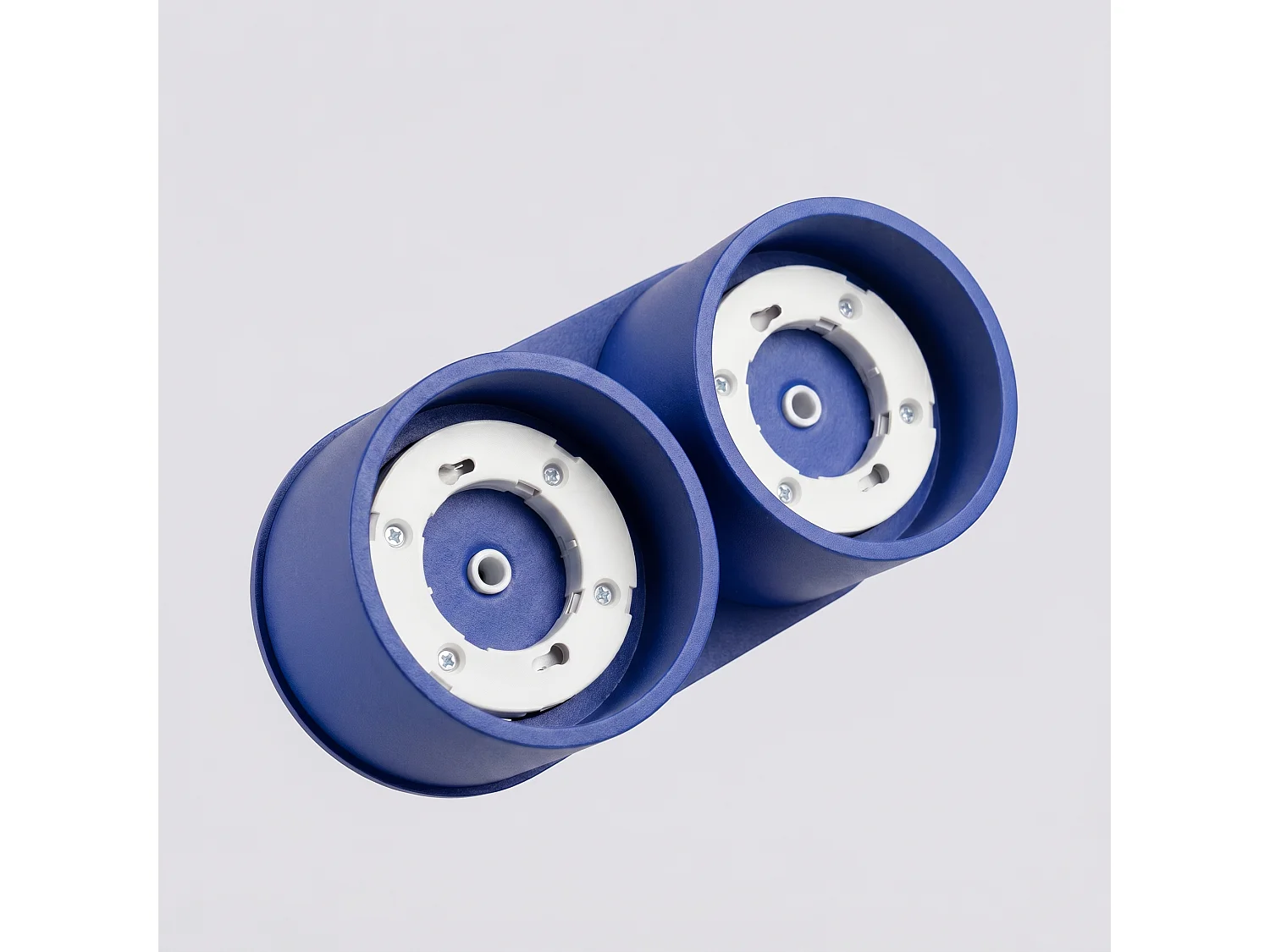 Plafonnier minimaliste en aluminium - 2 sources lumineuses - L.21 x H.8 cm - outremer