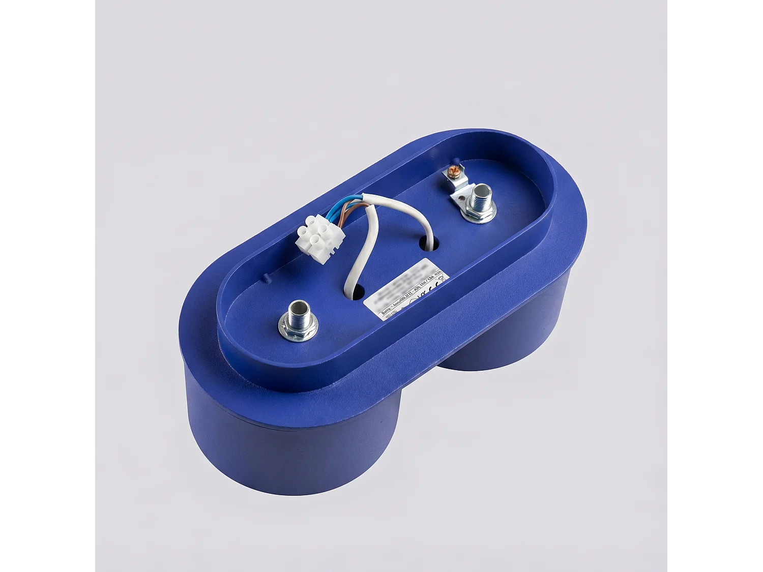 Plafonnier minimaliste en aluminium - 2 sources lumineuses - L.21 x H.8 cm - outremer