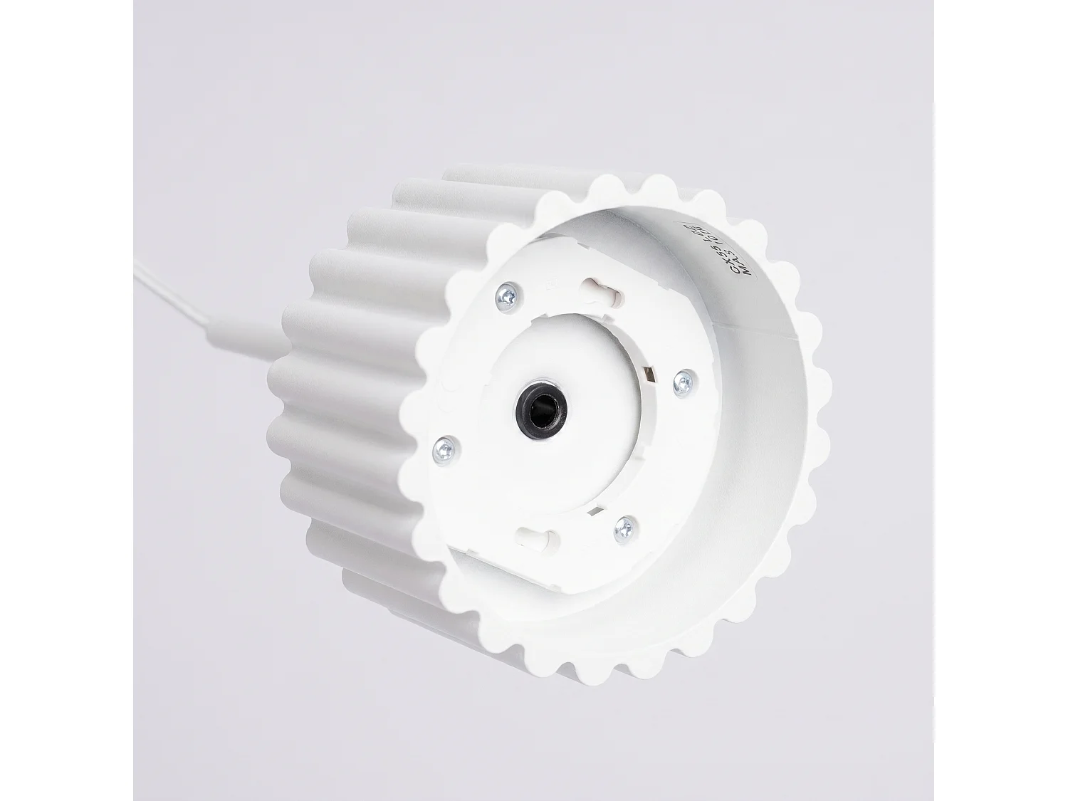 Lampe suspendue minimaliste en aluminium - 1 sources lumineuses - L.10 x H.125 cm - blanc