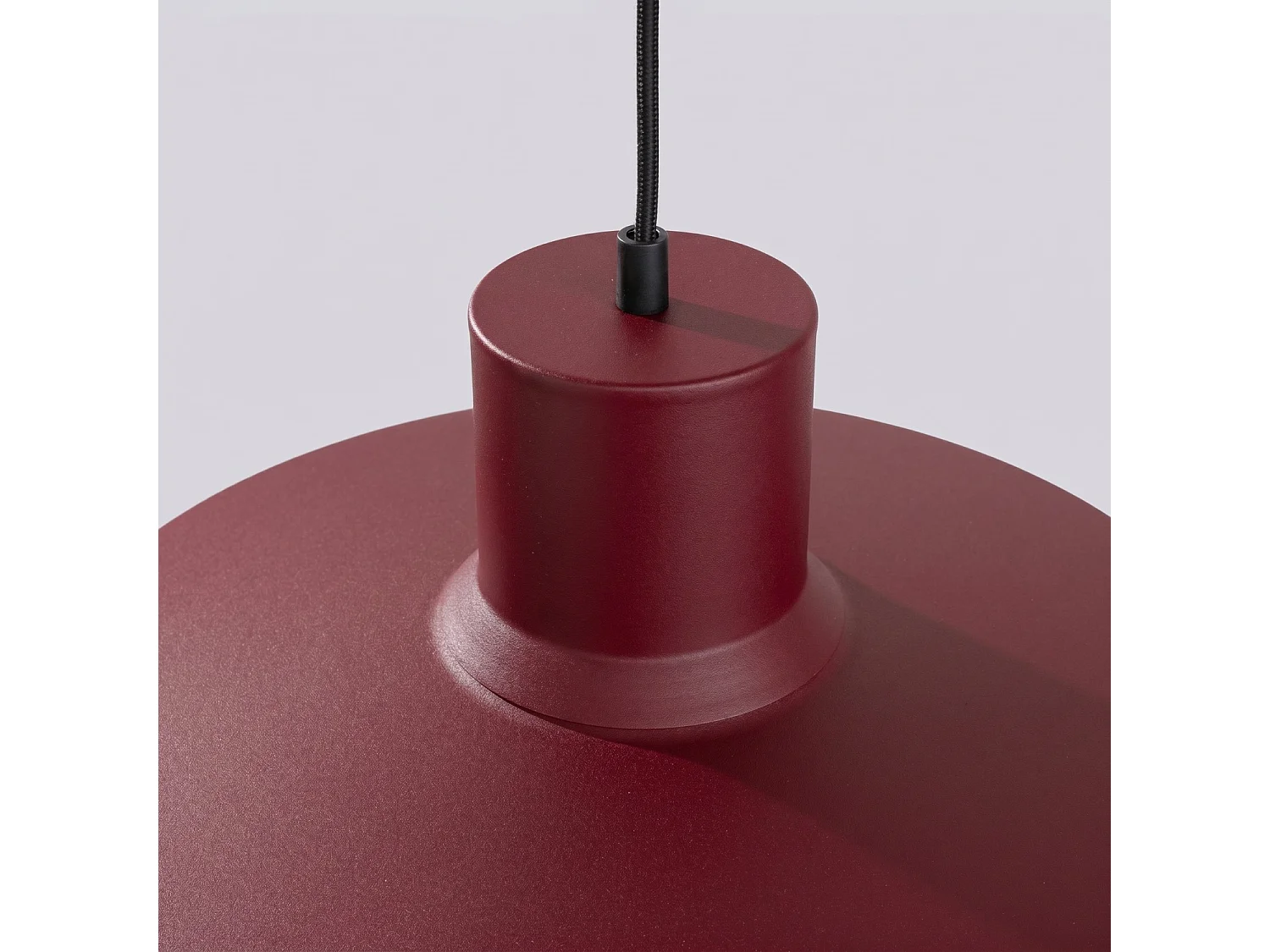 Lampe suspendue moderne en acier - 1 sources lumineuses - L.35 x H.120 cm - bordeaux