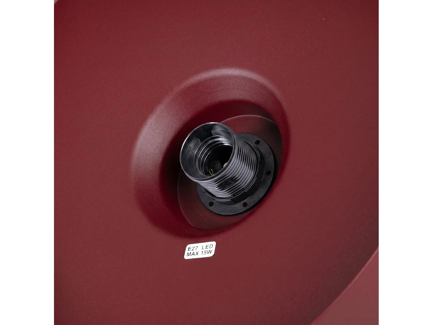 Lampe suspendue moderne en acier - 1 sources lumineuses - L.35 x H.120 cm - bordeaux