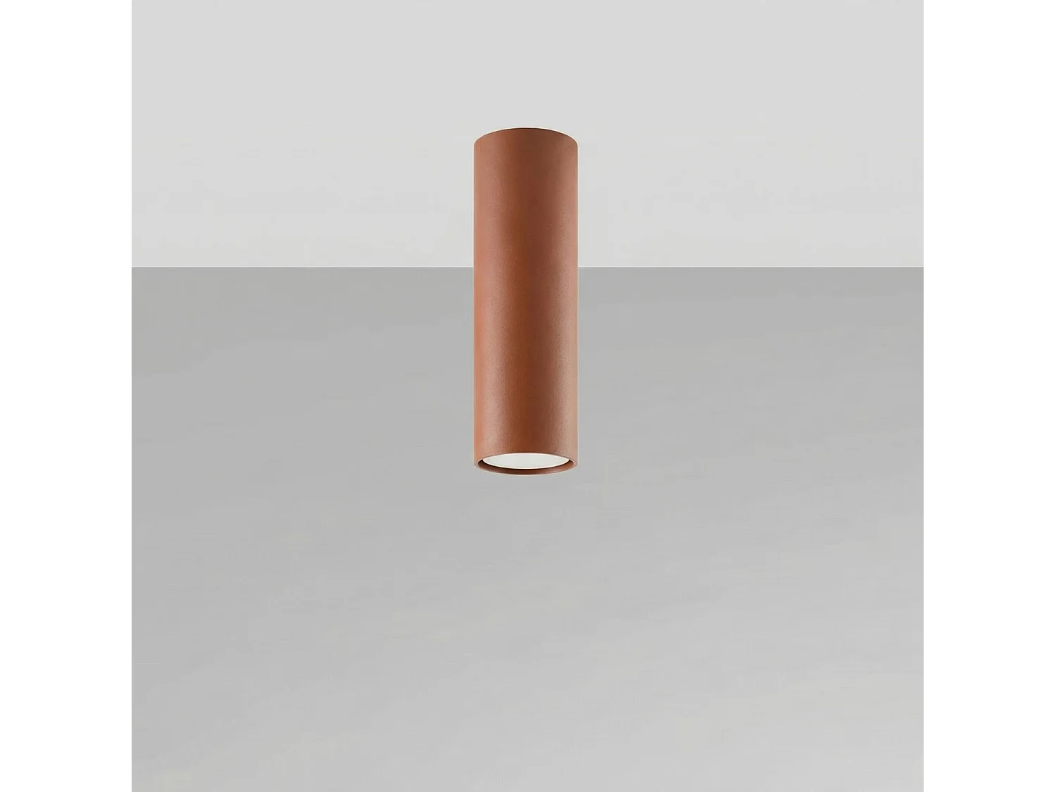 Plafondlampen LAGOS modern van  - 1 lichtbronnen - L.6 x H.20 cm - rode oker